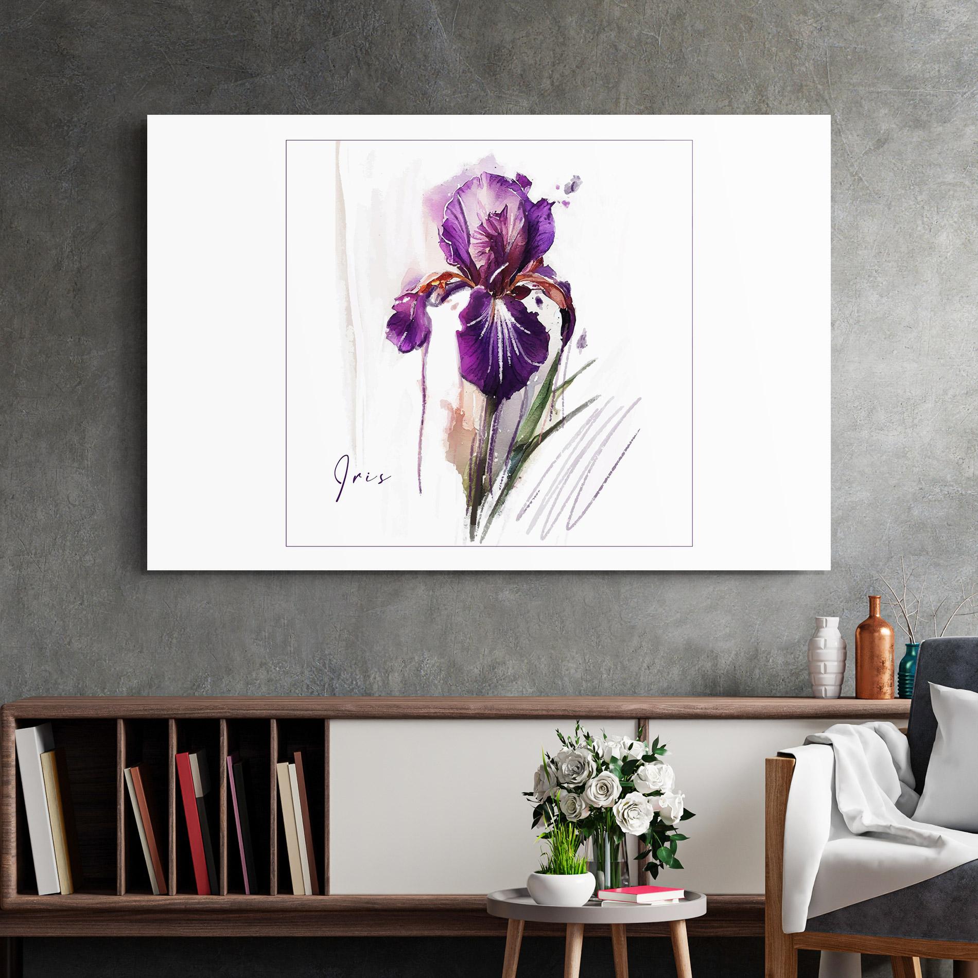 Tablou Sticla Iris Art mockup 2