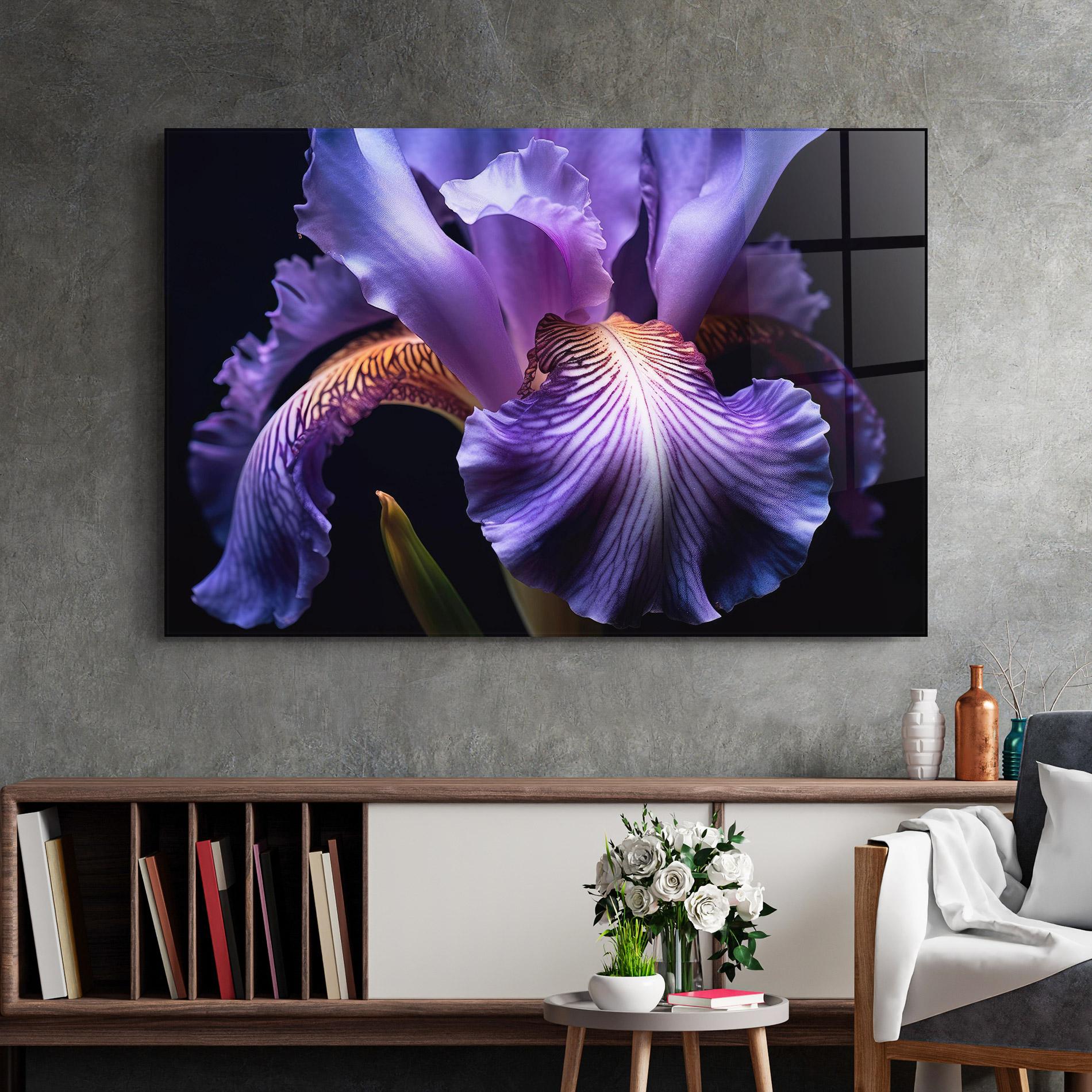 Tablou Sticla Iris Beautiful Close Up mockup 2