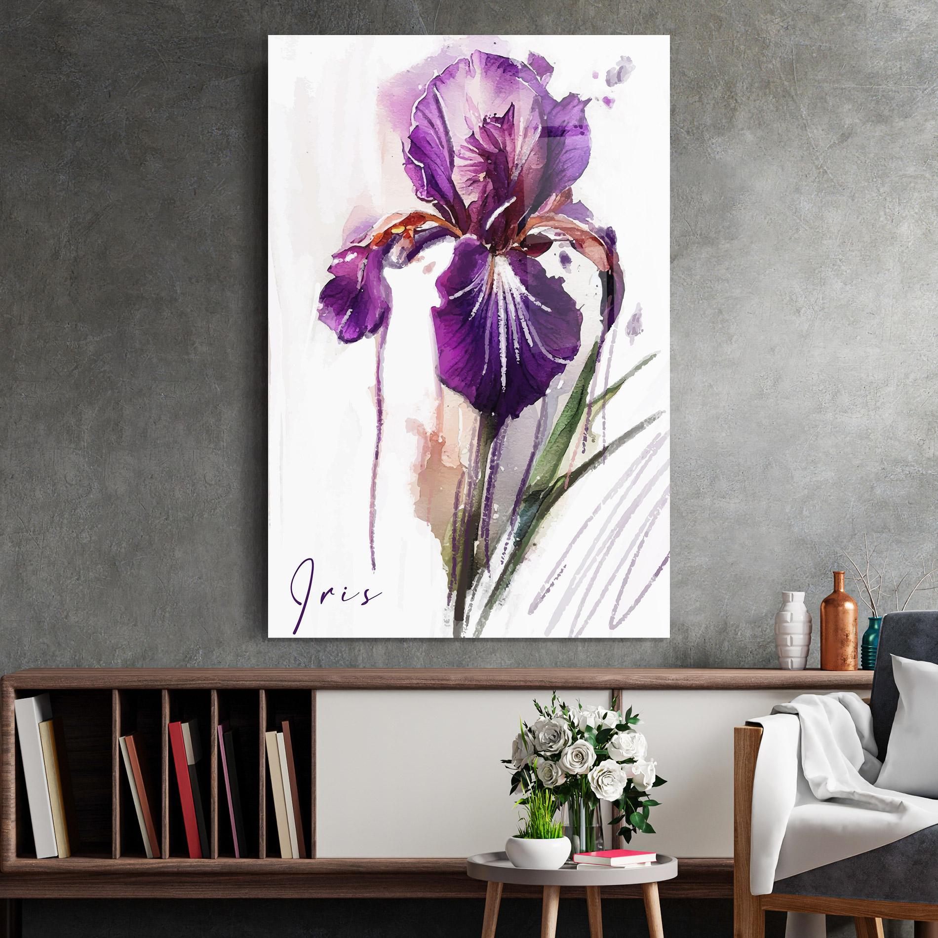 Tablou Sticla Iris Drop mockup 2