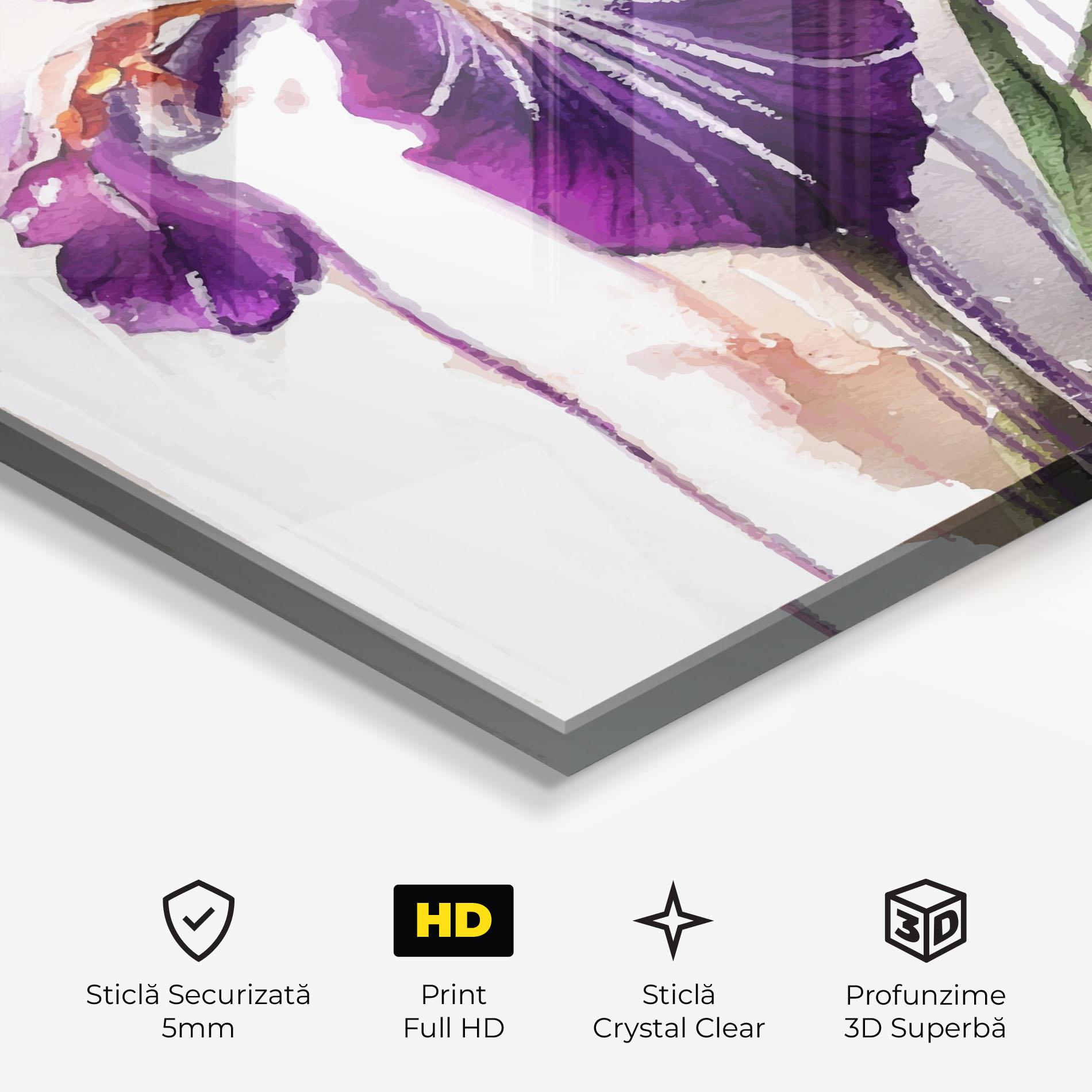 Tablou Sticla Iris Drop mockup 3