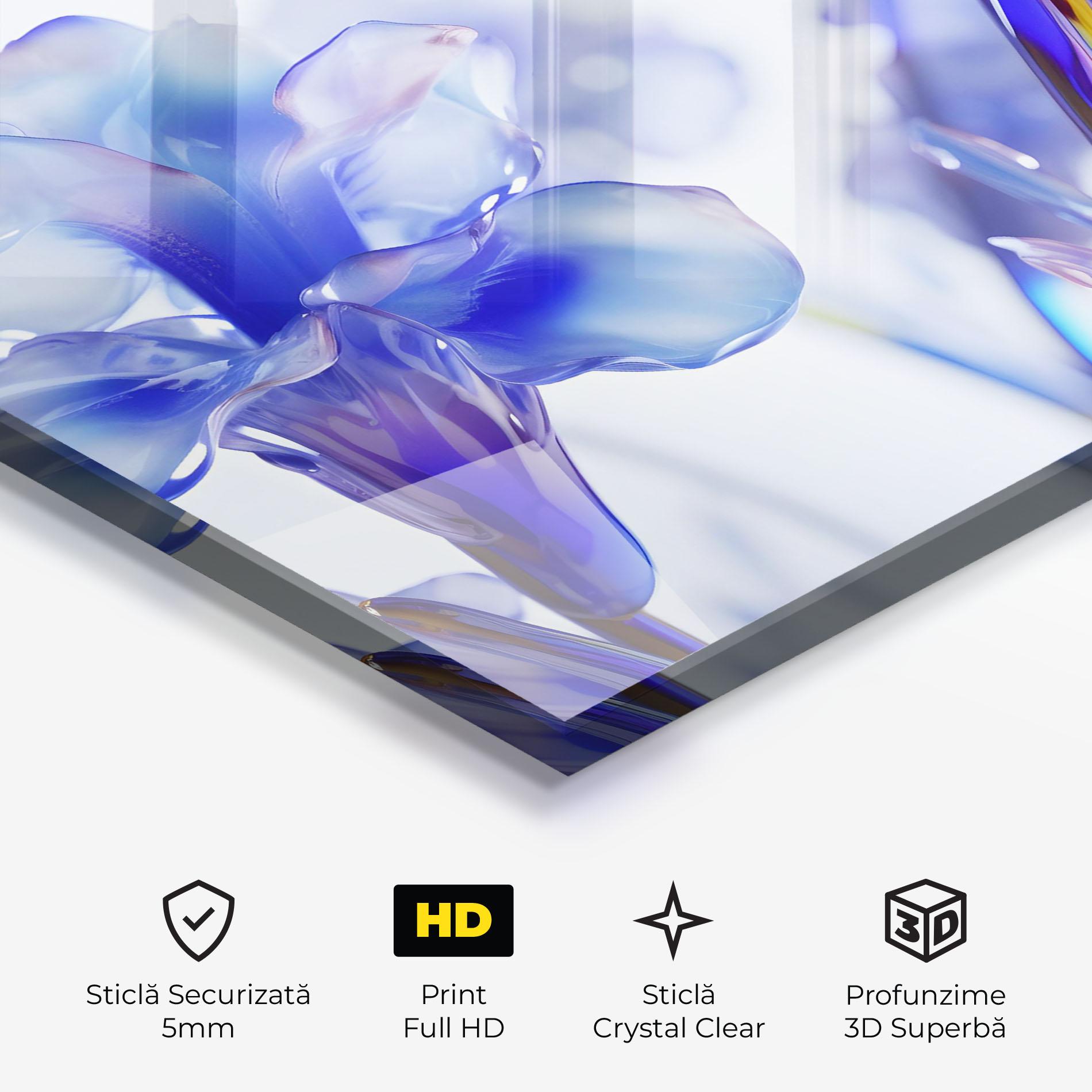Tablou Sticla Iris Glass mockup 3