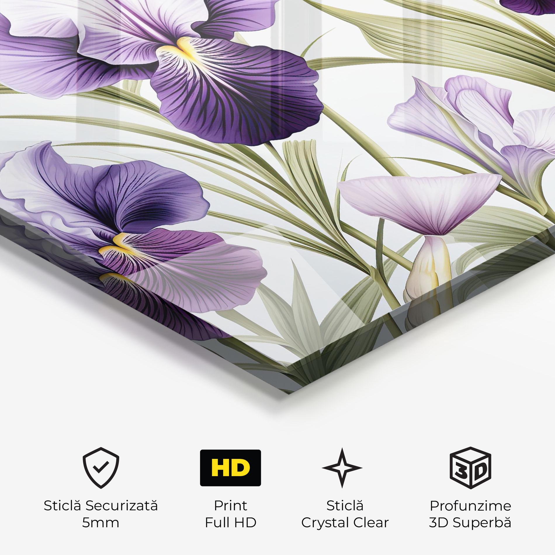 Tablou Sticla Iris Painting mockup 3