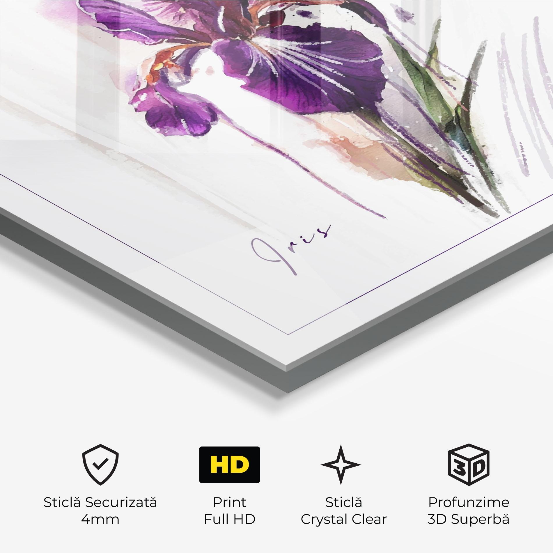 Tablou Sticla Iris Art mockup 3