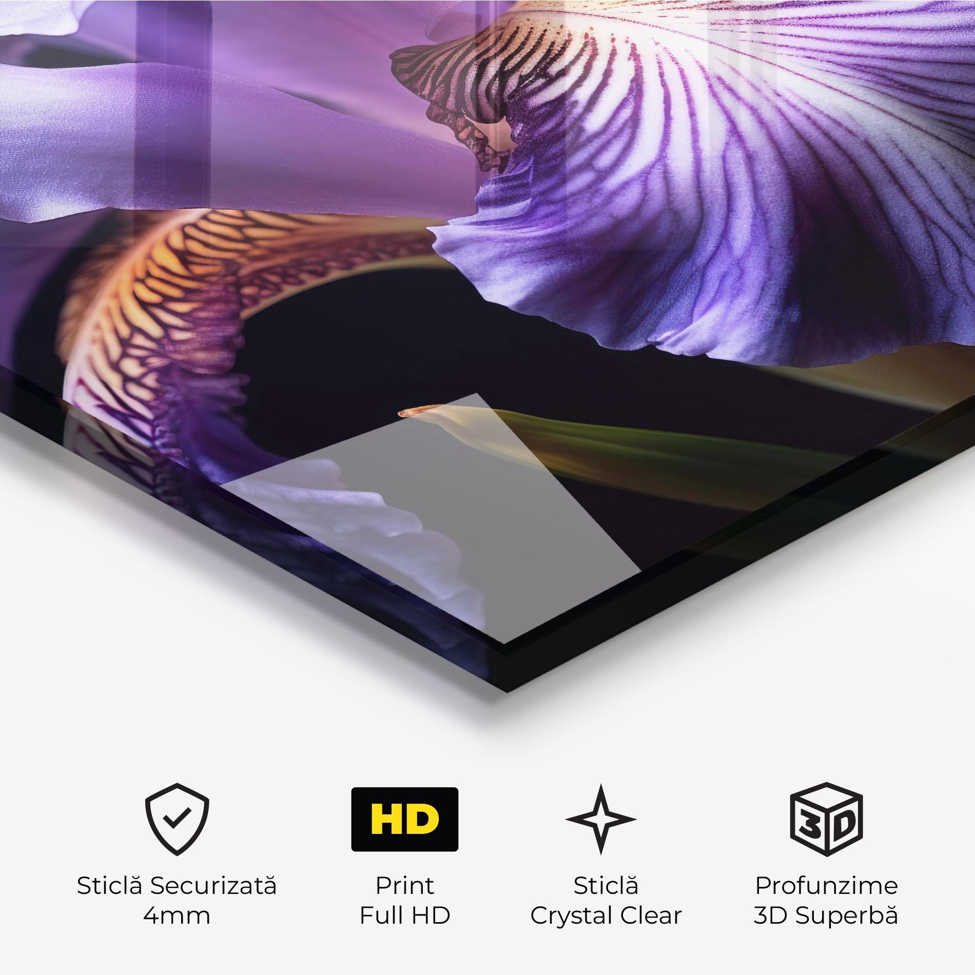 Tablou Sticla Iris Beautiful Close Up mockup 3