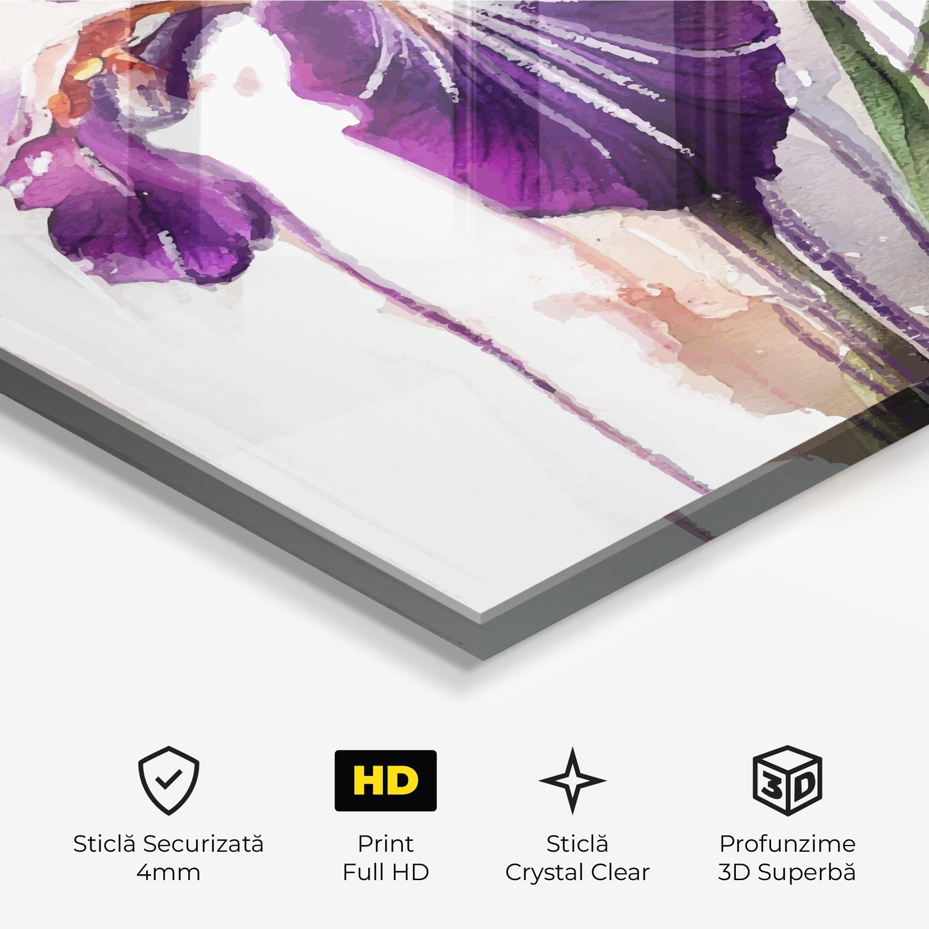 Tablou Sticla Iris Drop mockup 3