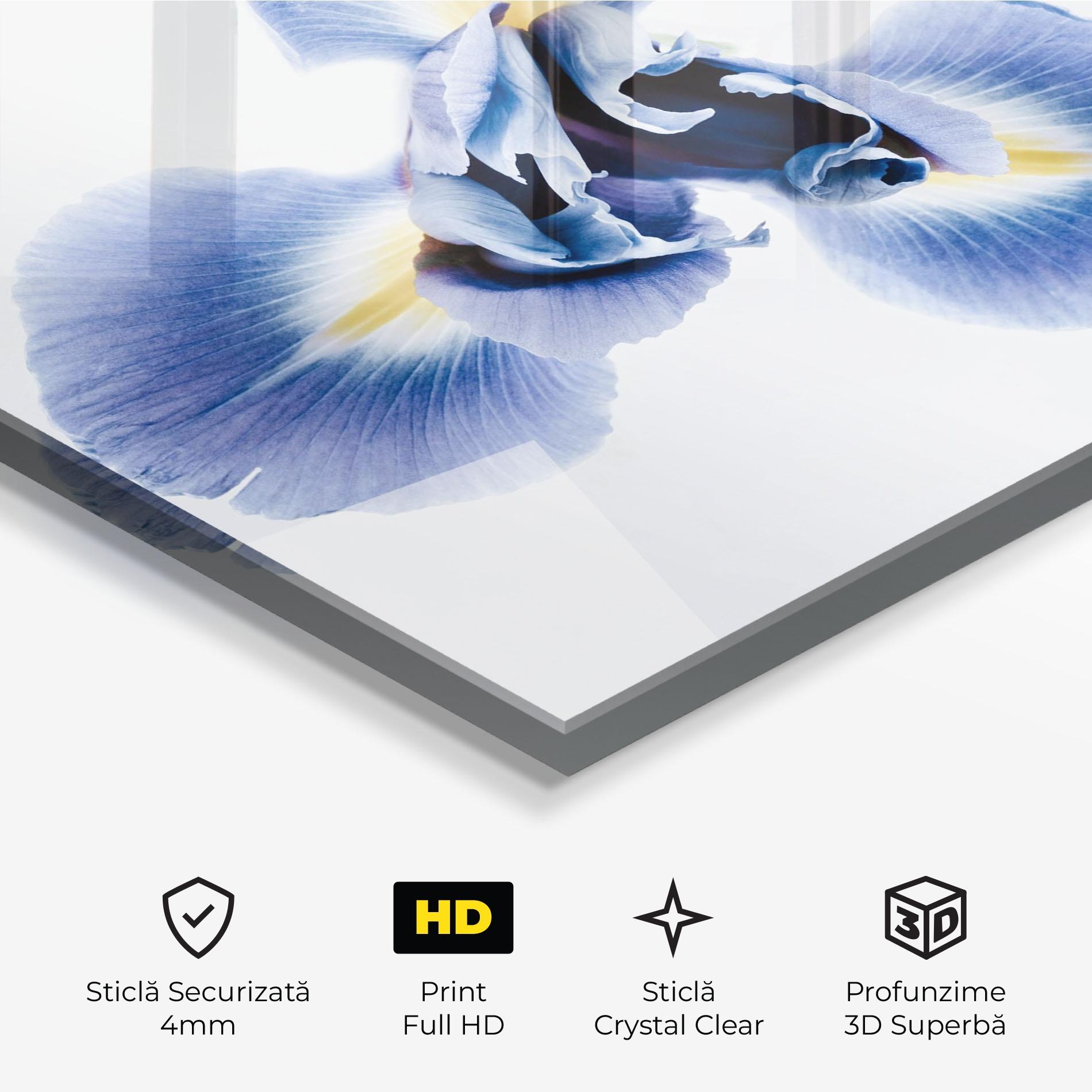 Tablou Sticla Iris Flower mockup 3