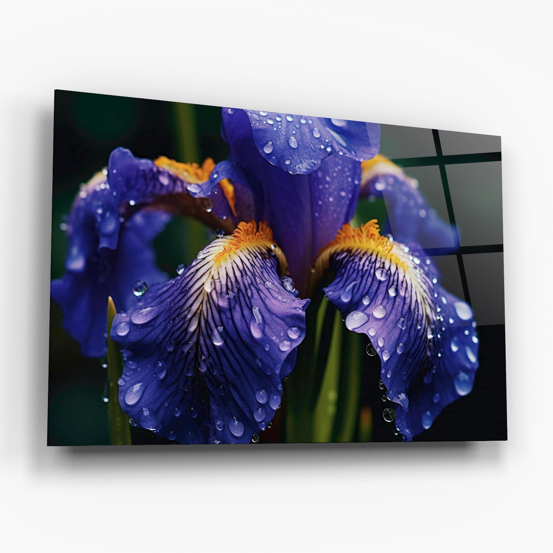 Tablou Sticla Iris After Rain mockup 6