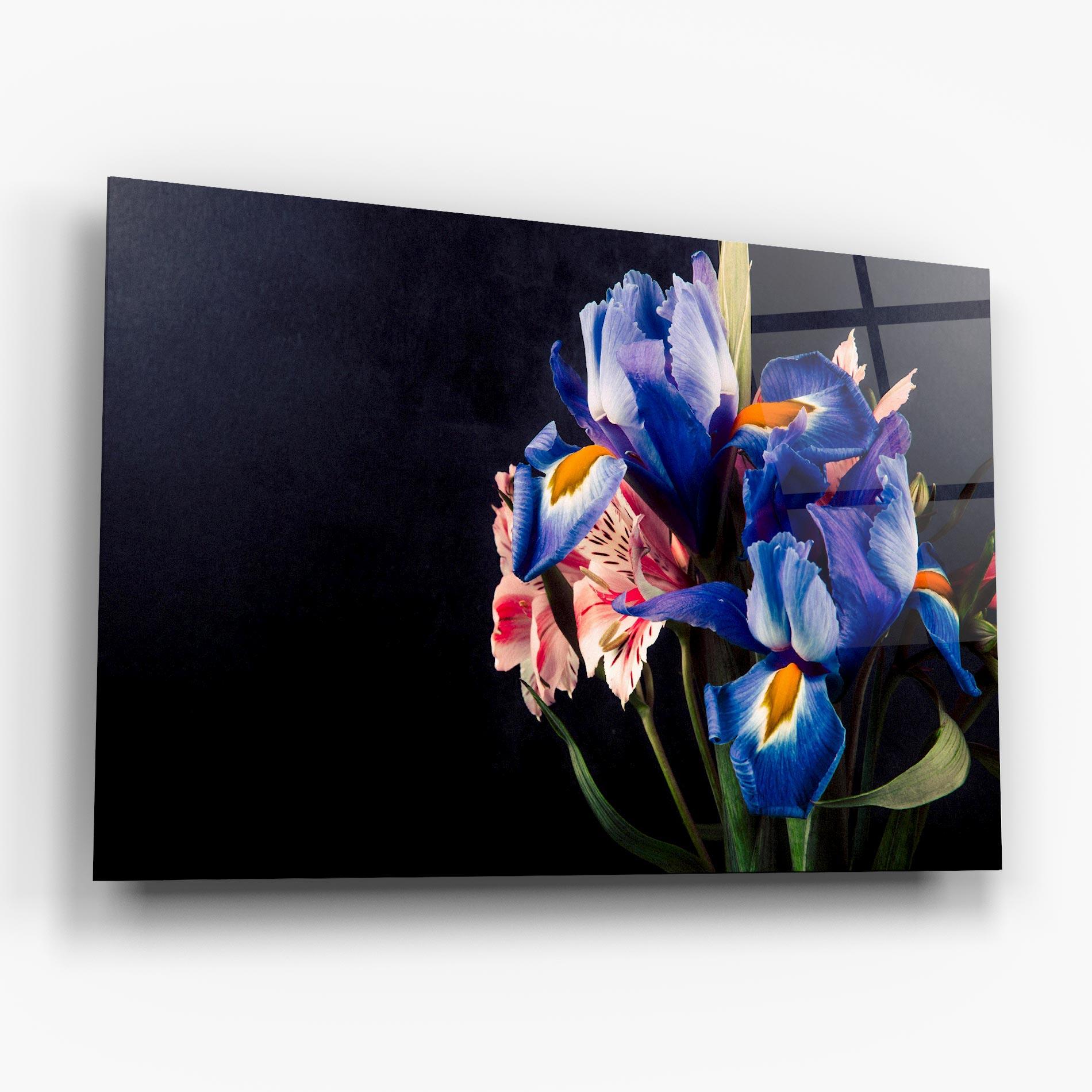 Tablou Sticla Iris Bouquet mockup 6