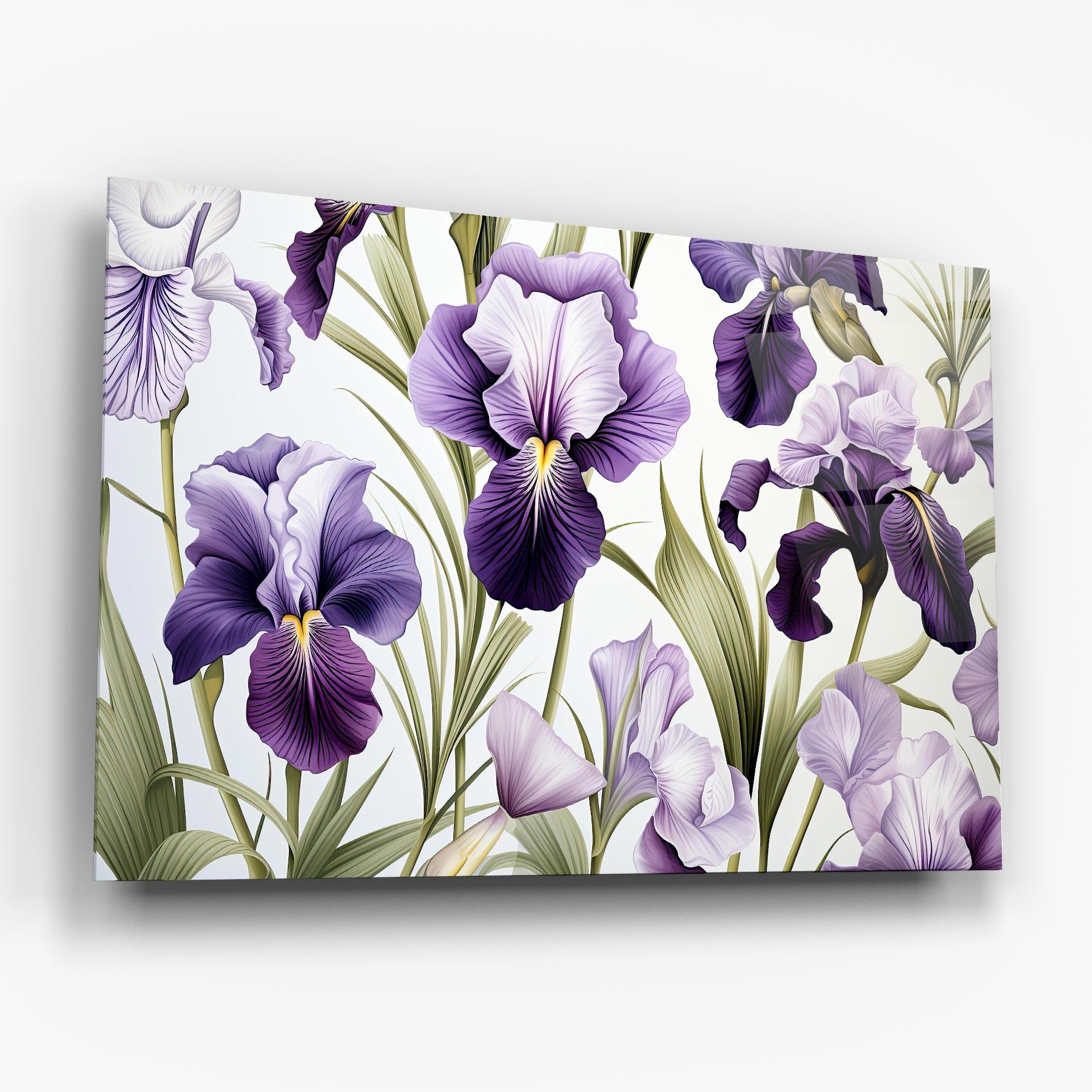 Tablou Sticla Iris Painting mockup 6