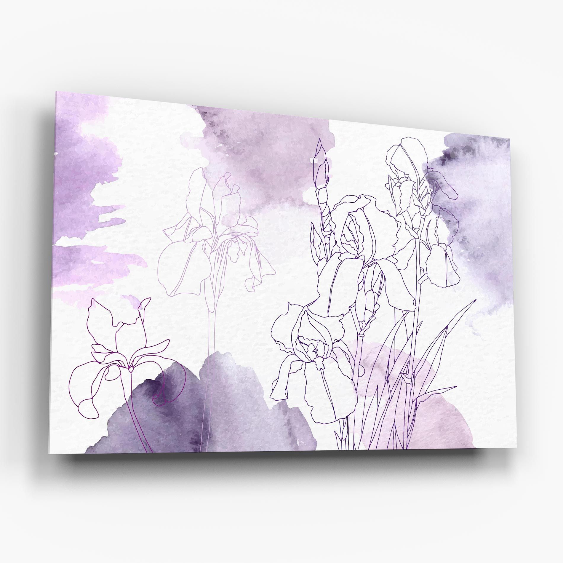 Iris Purple Watercolor mockup 6