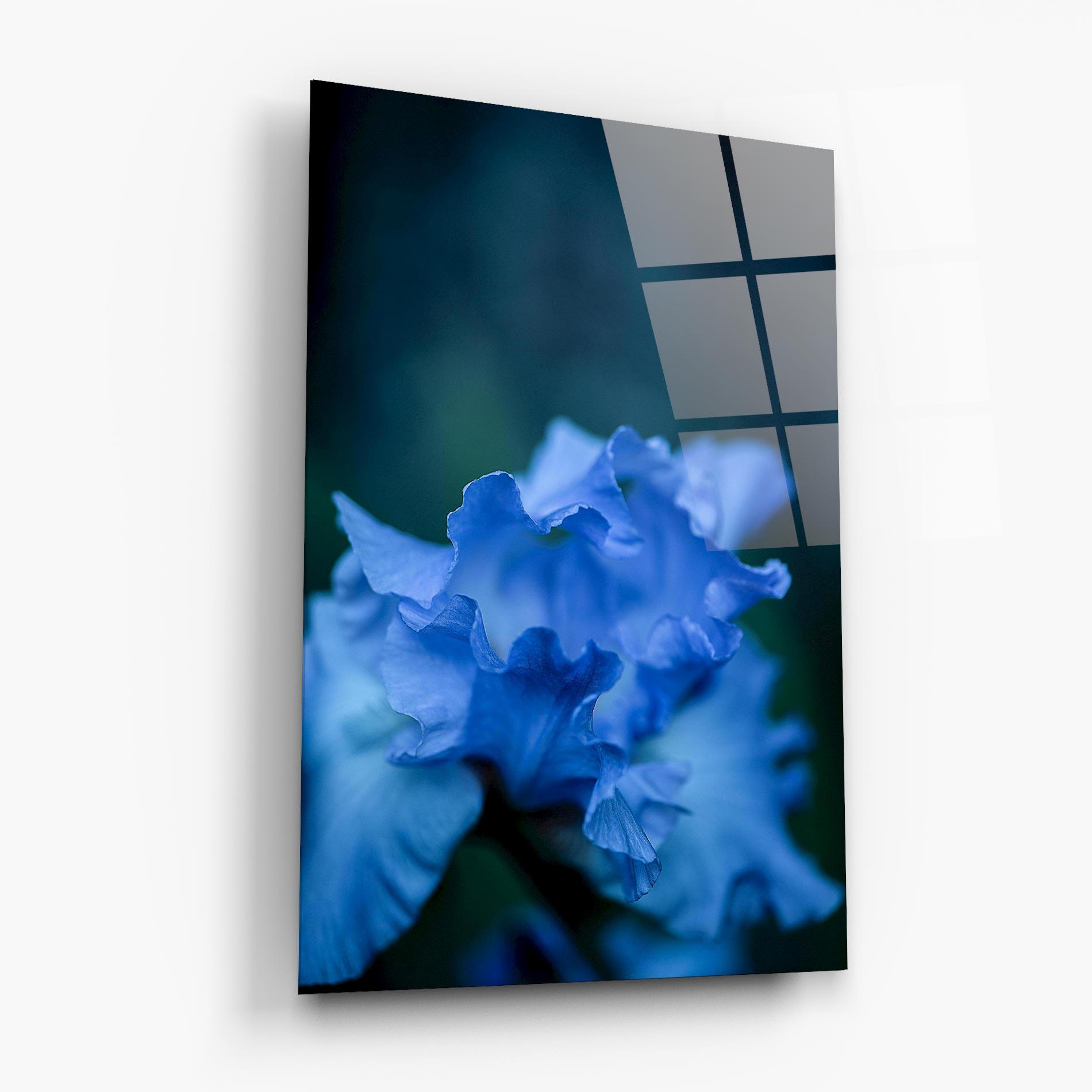 Tablou Sticla Ocean Blue Iris mockup 6