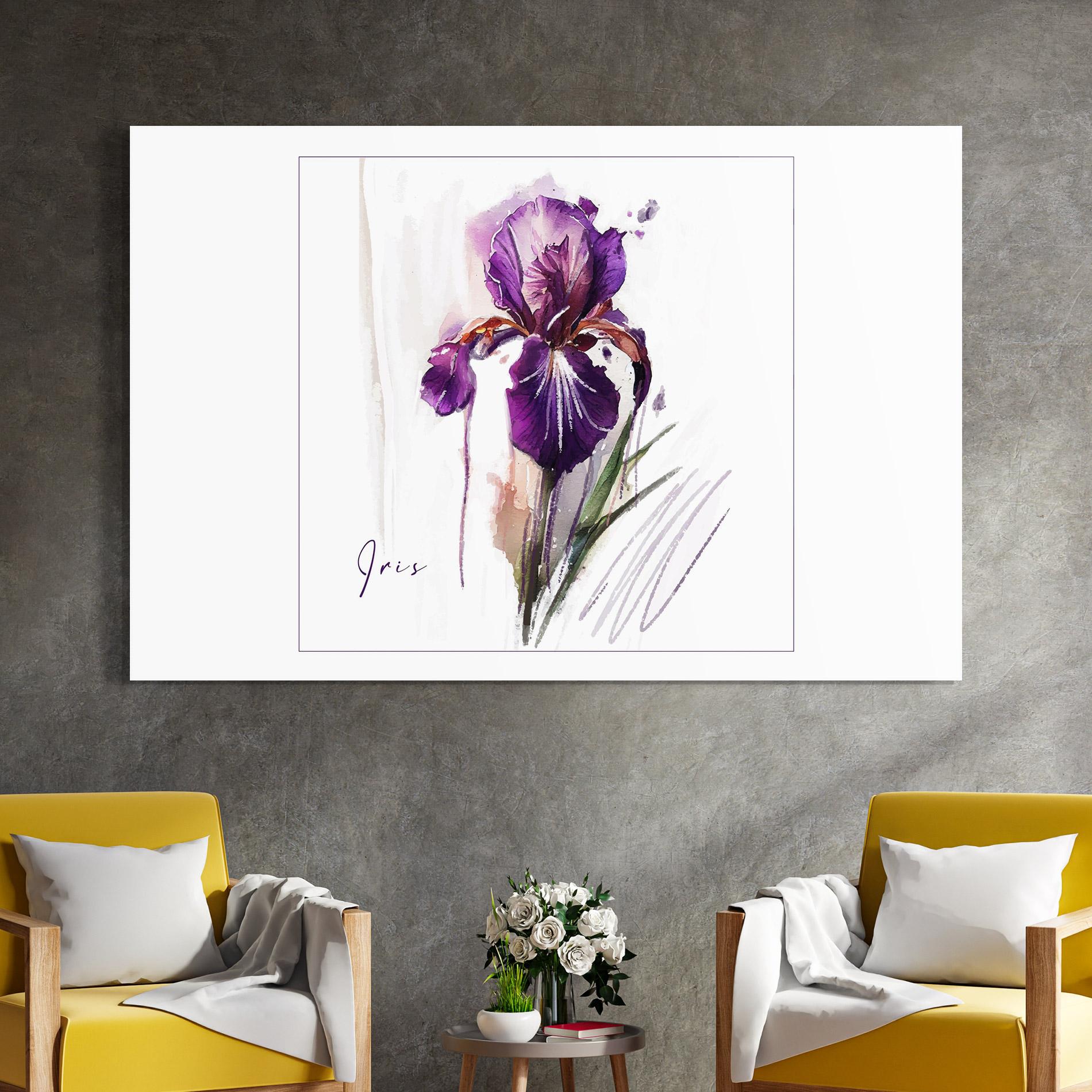 Tablou Sticla Iris Art mockup 4