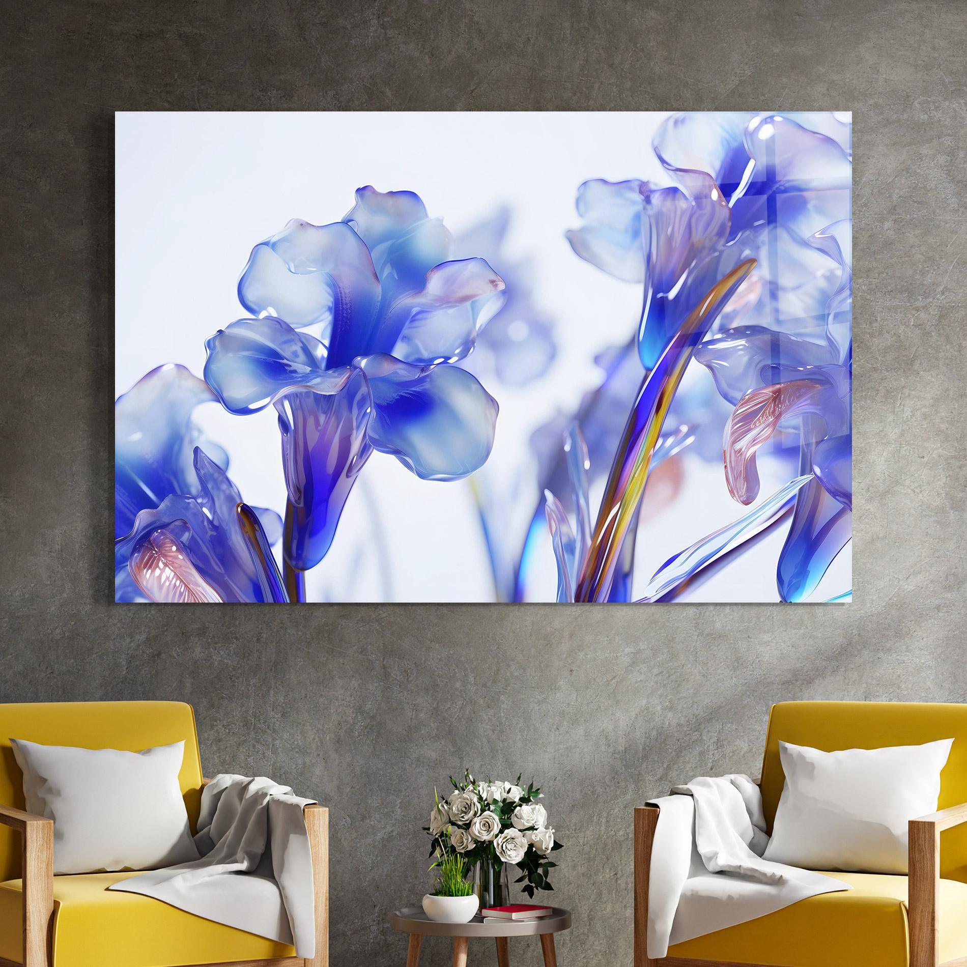 Tablou Sticla Iris Glass mockup 4