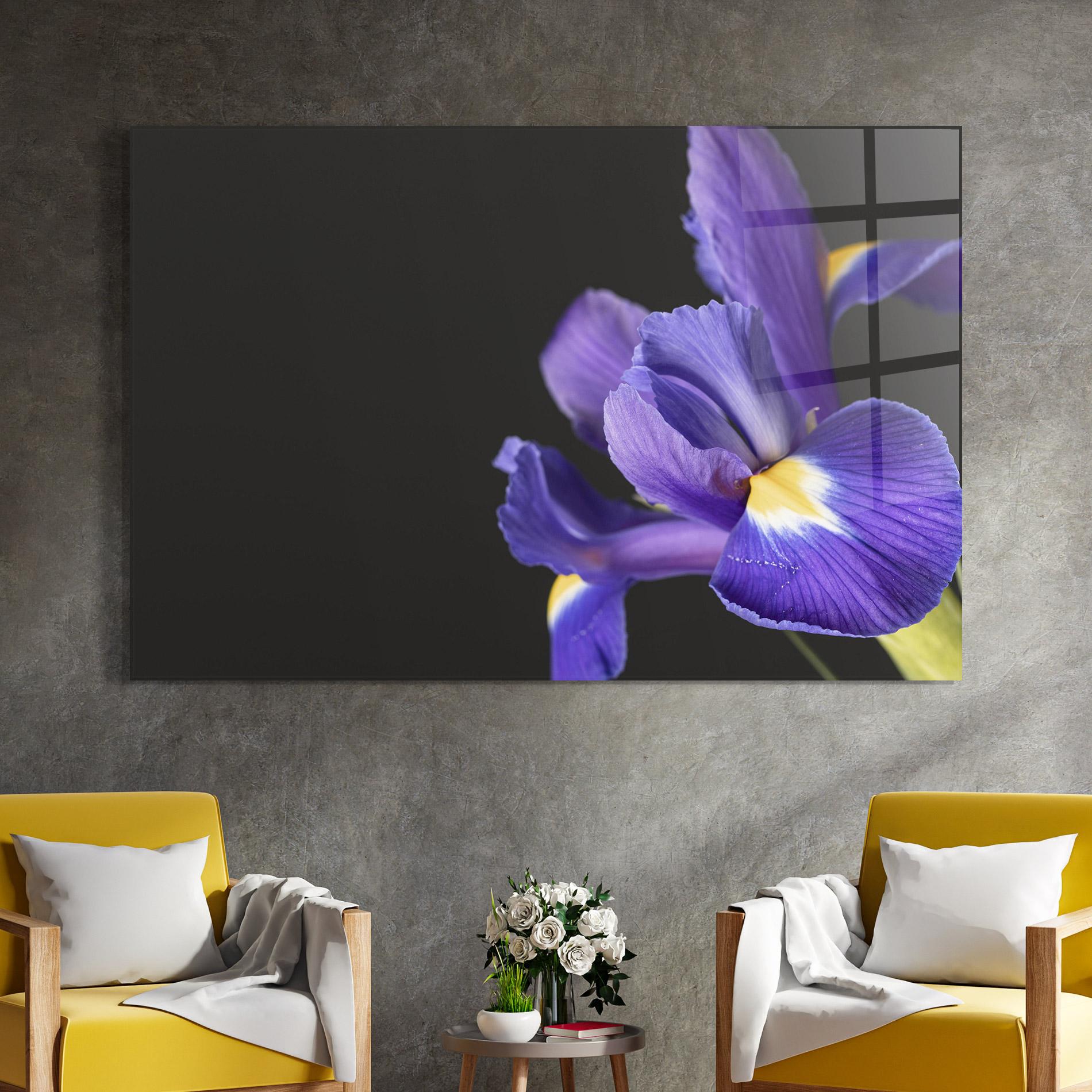 Tablou Sticla Iris On Black mockup 4