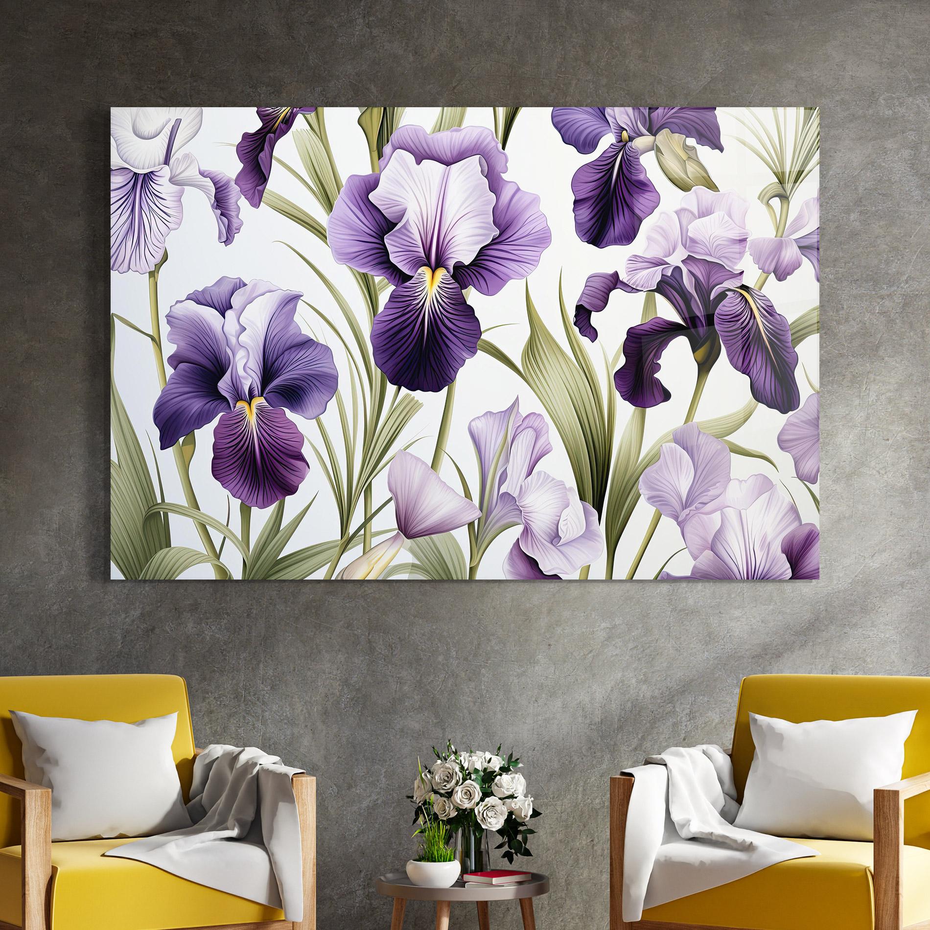 Tablou Sticla Iris Painting mockup 4