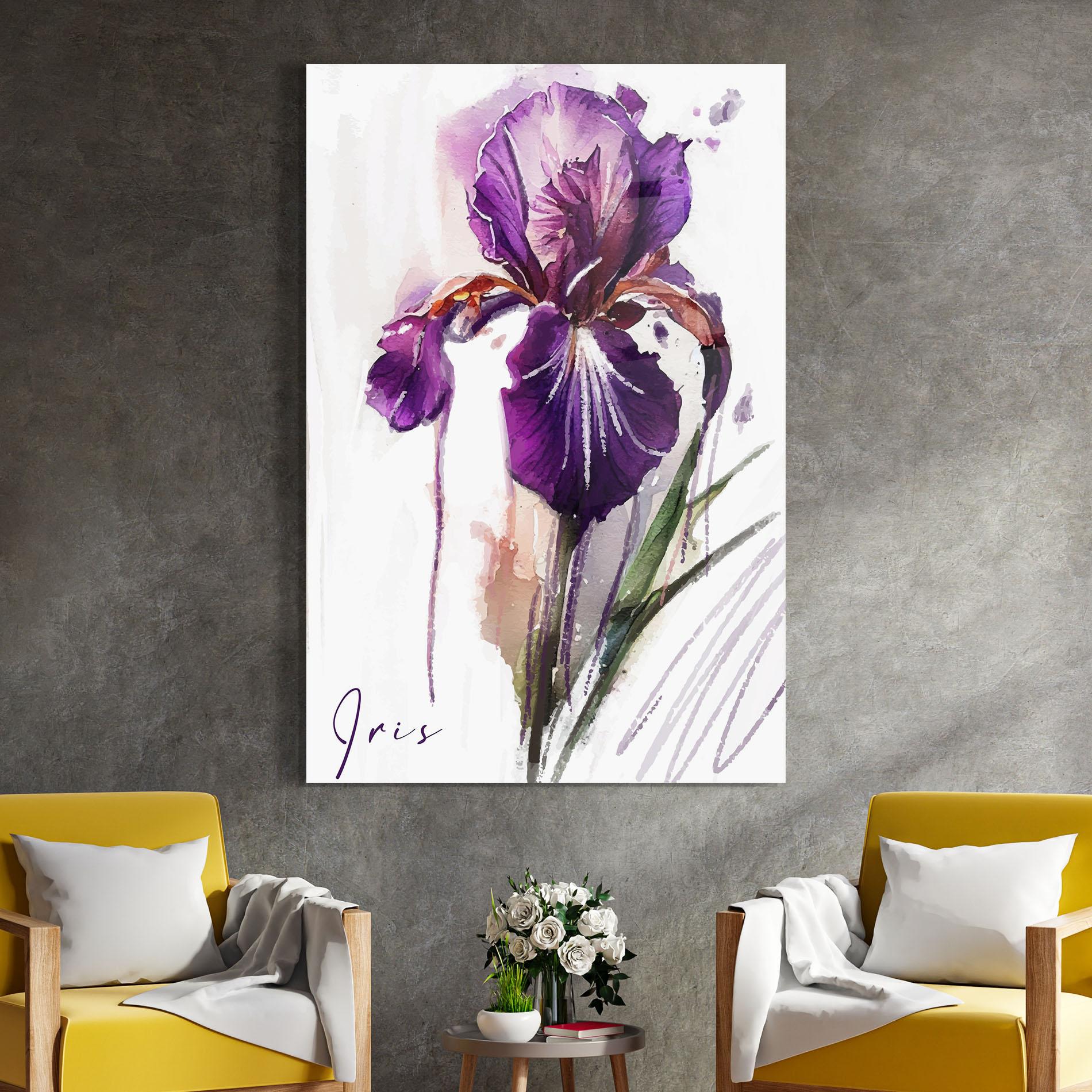 Tablou Sticla Iris Drop mockup 4