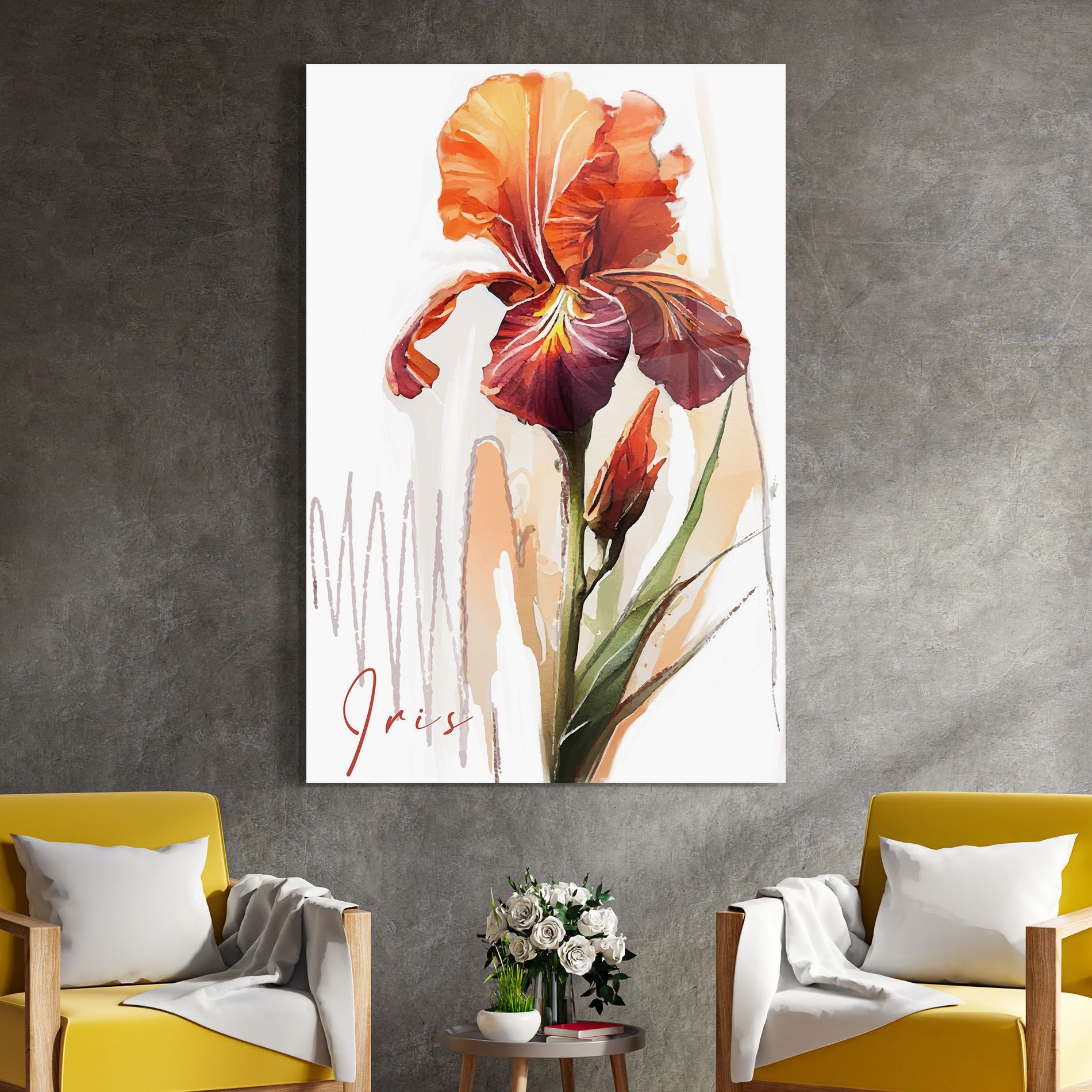 Orange Iris mockup 4