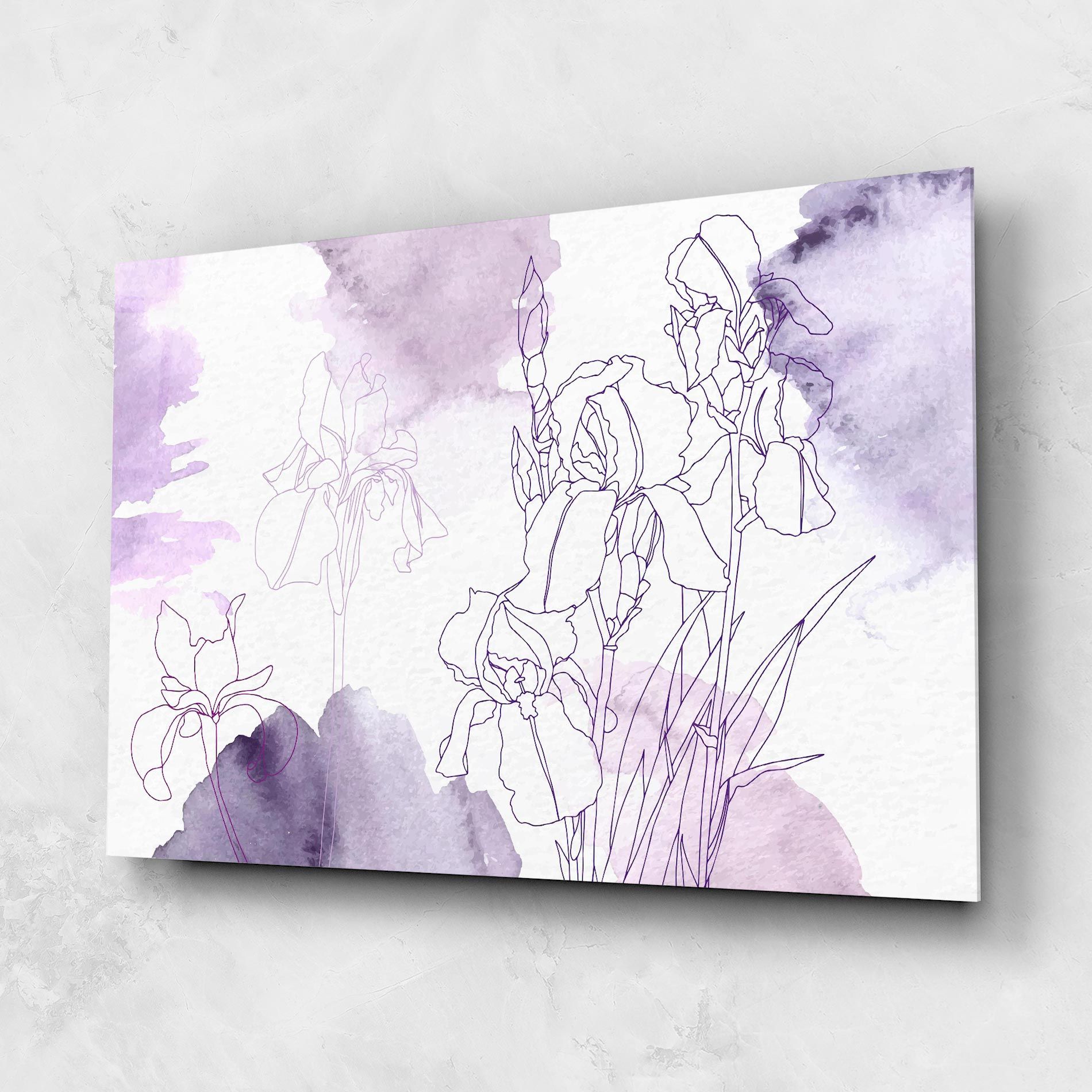Iris Purple Watercolor mockup 1