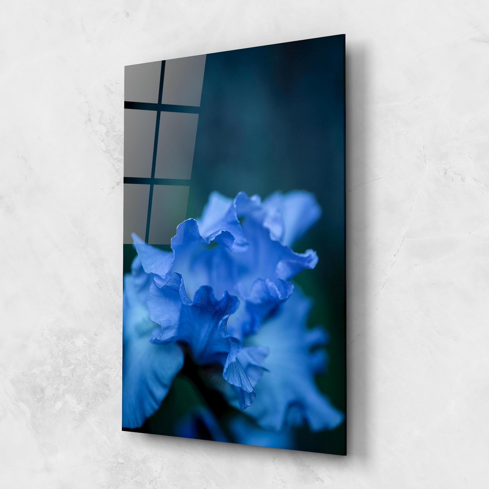 Tablou Sticla Ocean Blue Iris mockup 1