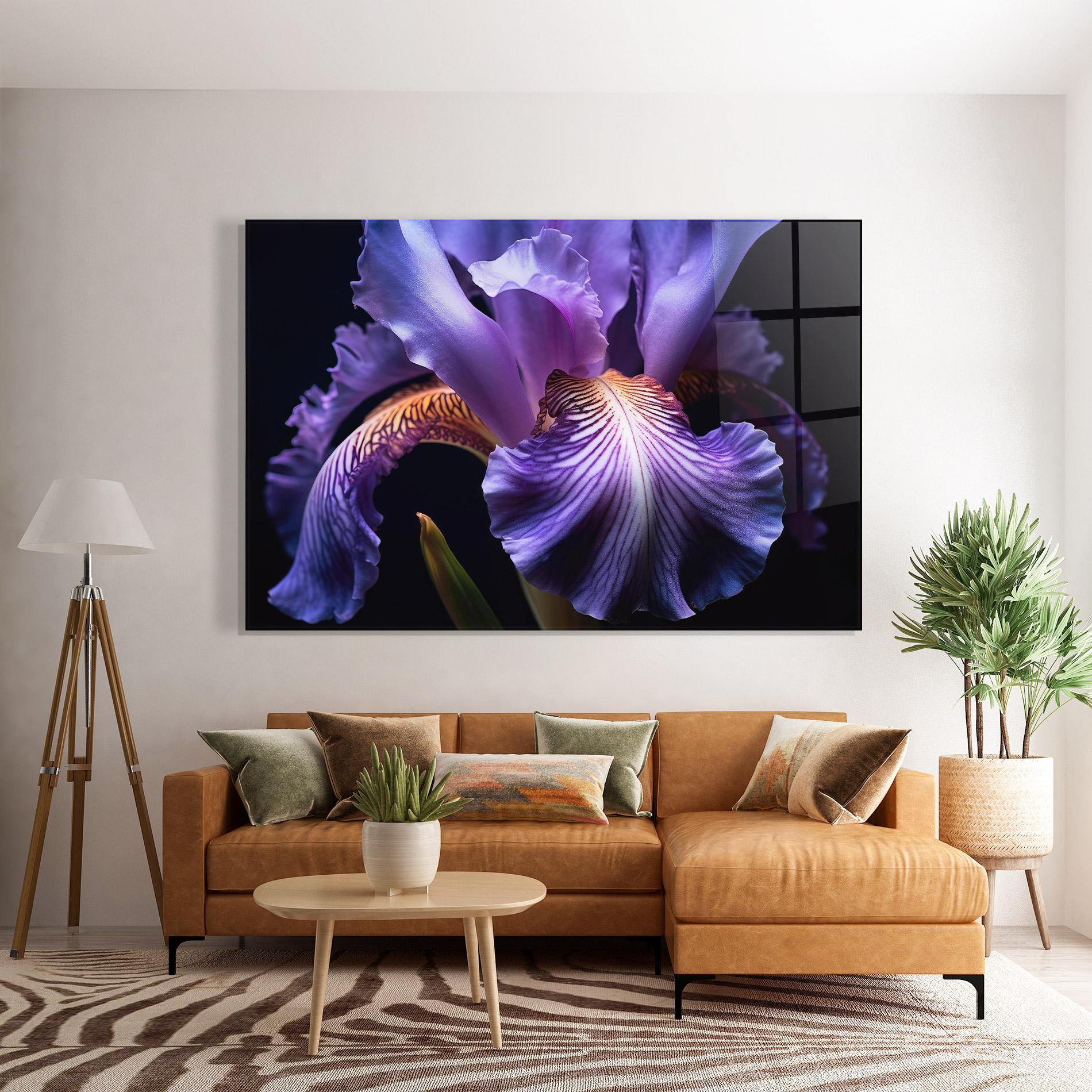 Tablou Sticla Iris Beautiful Close Up mockup 7