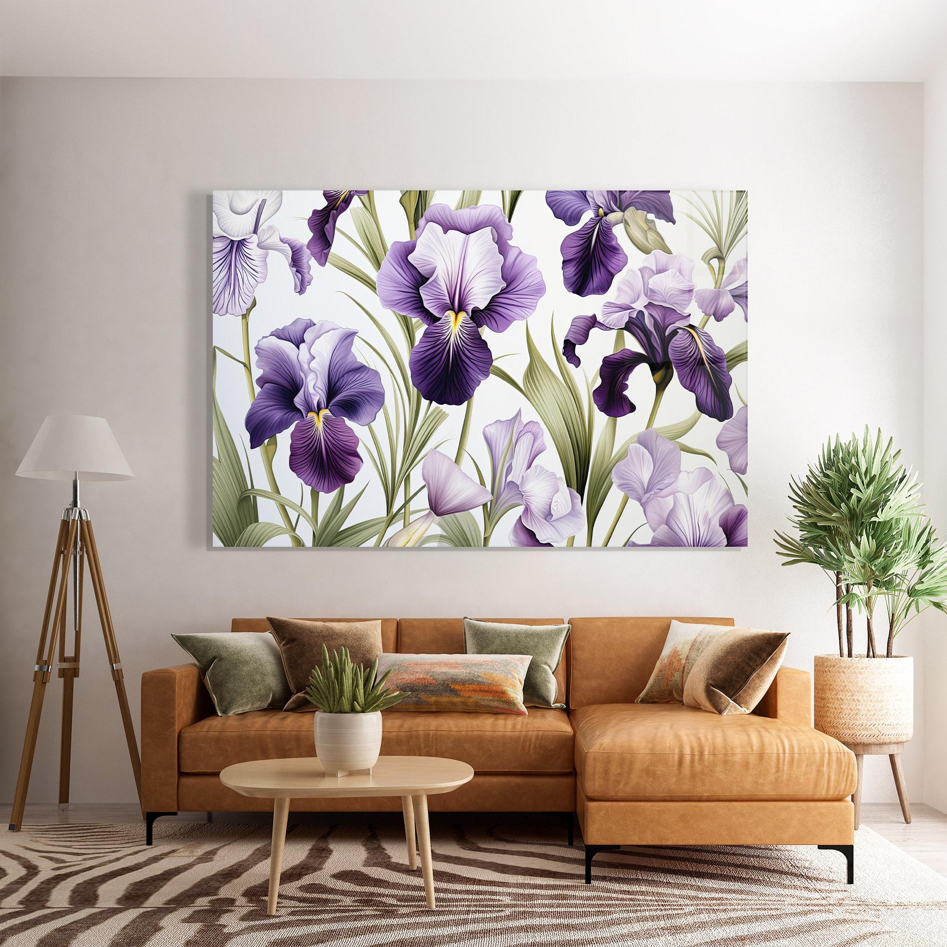 Tablou Sticla Iris Painting mockup 7