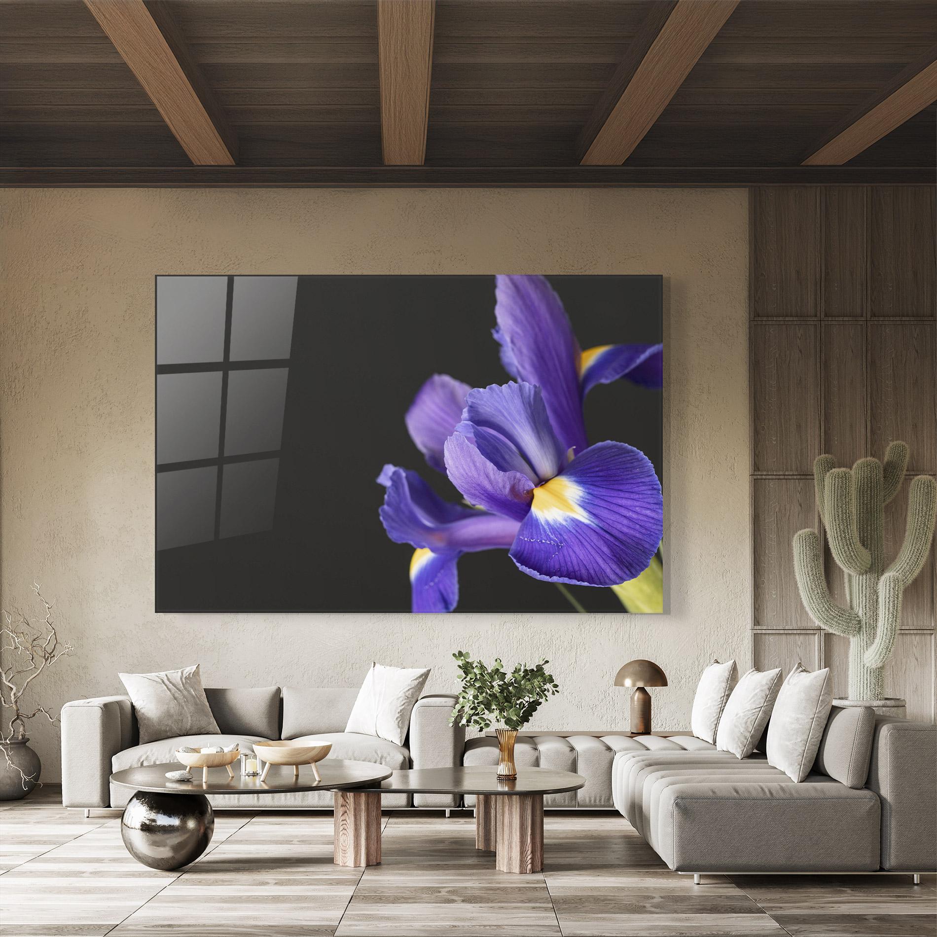 Tablou Sticla Iris On Black mockup 8