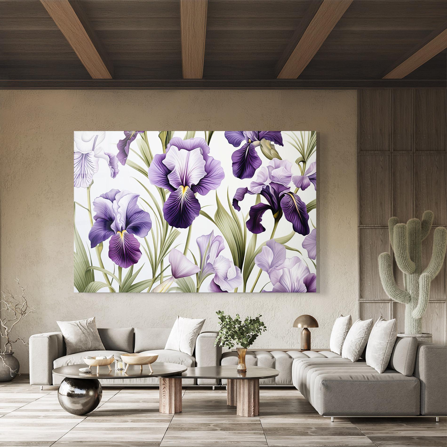 Tablou Sticla Iris Painting mockup 8