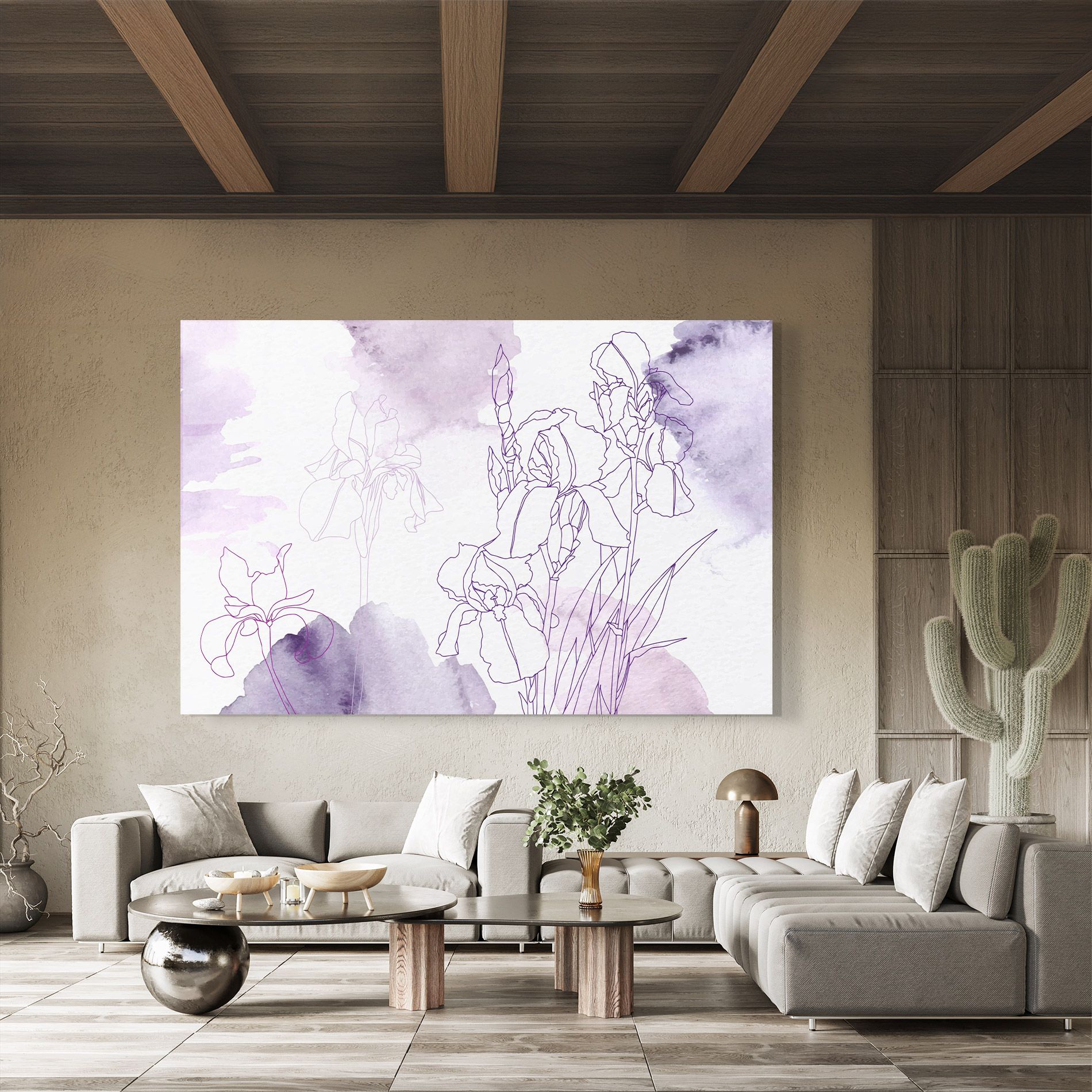 Iris Purple Watercolor mockup 8