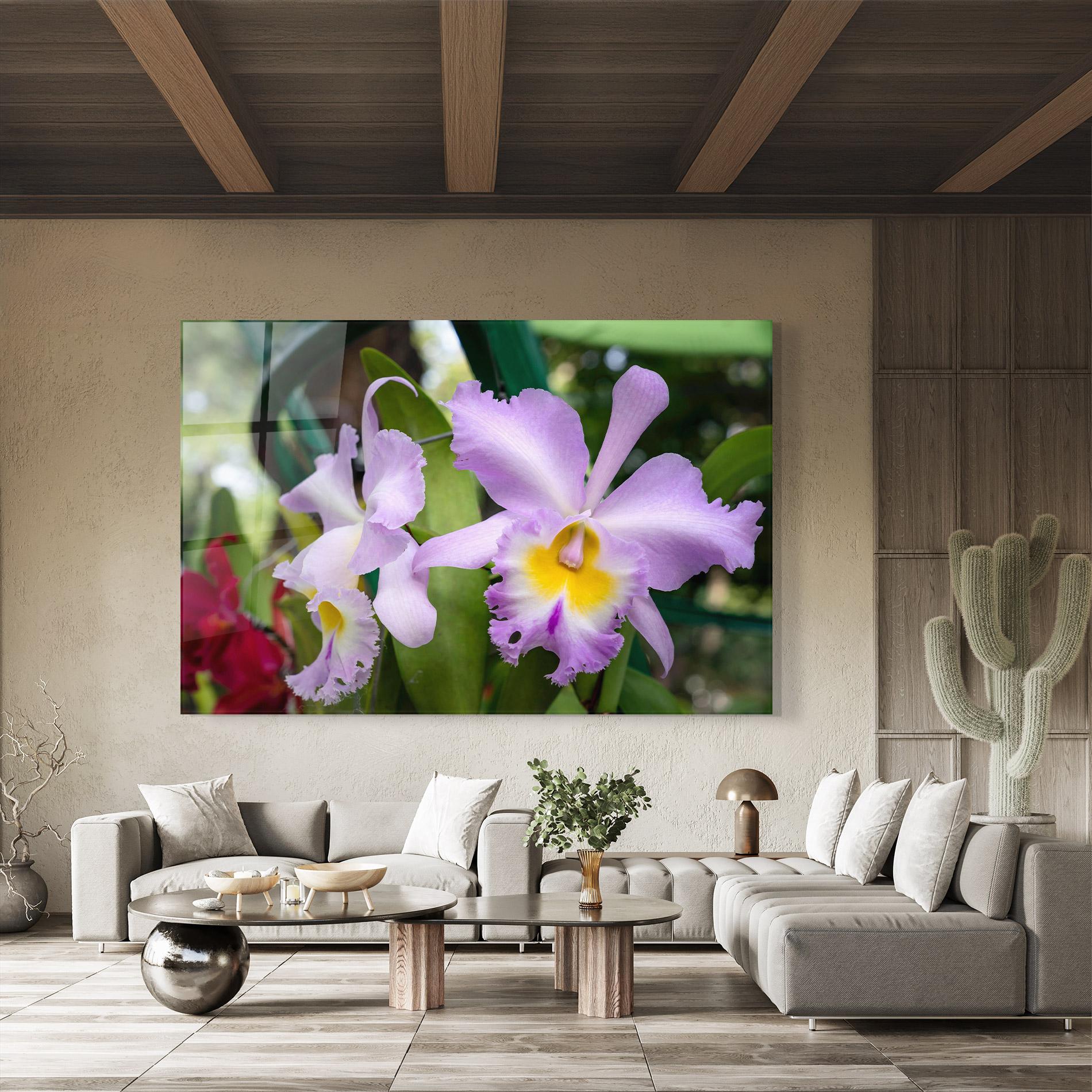 Tablou Sticla Light Purple Iris mockup 8