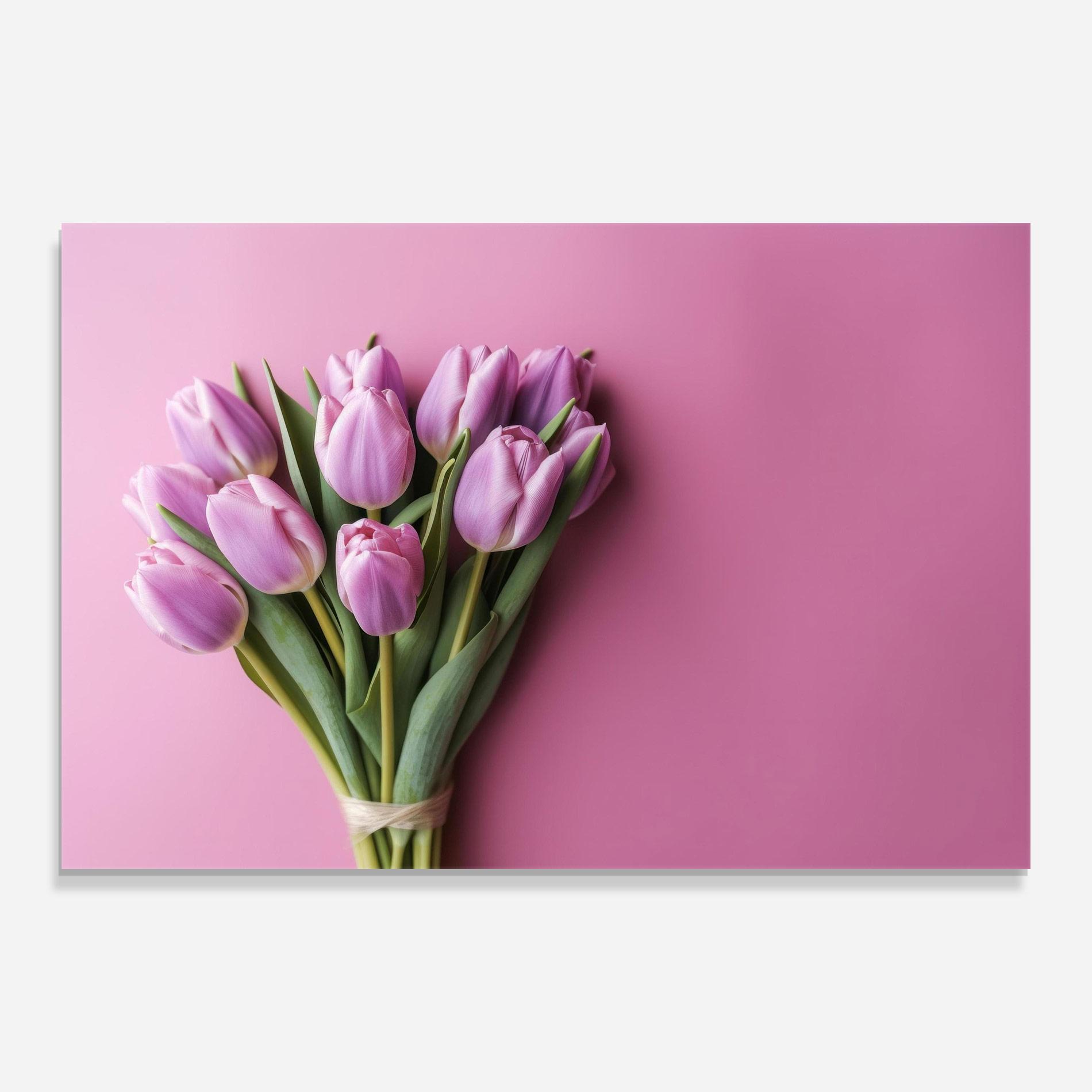 Tablou Sticla Light Purple Bpuquet mockup 0