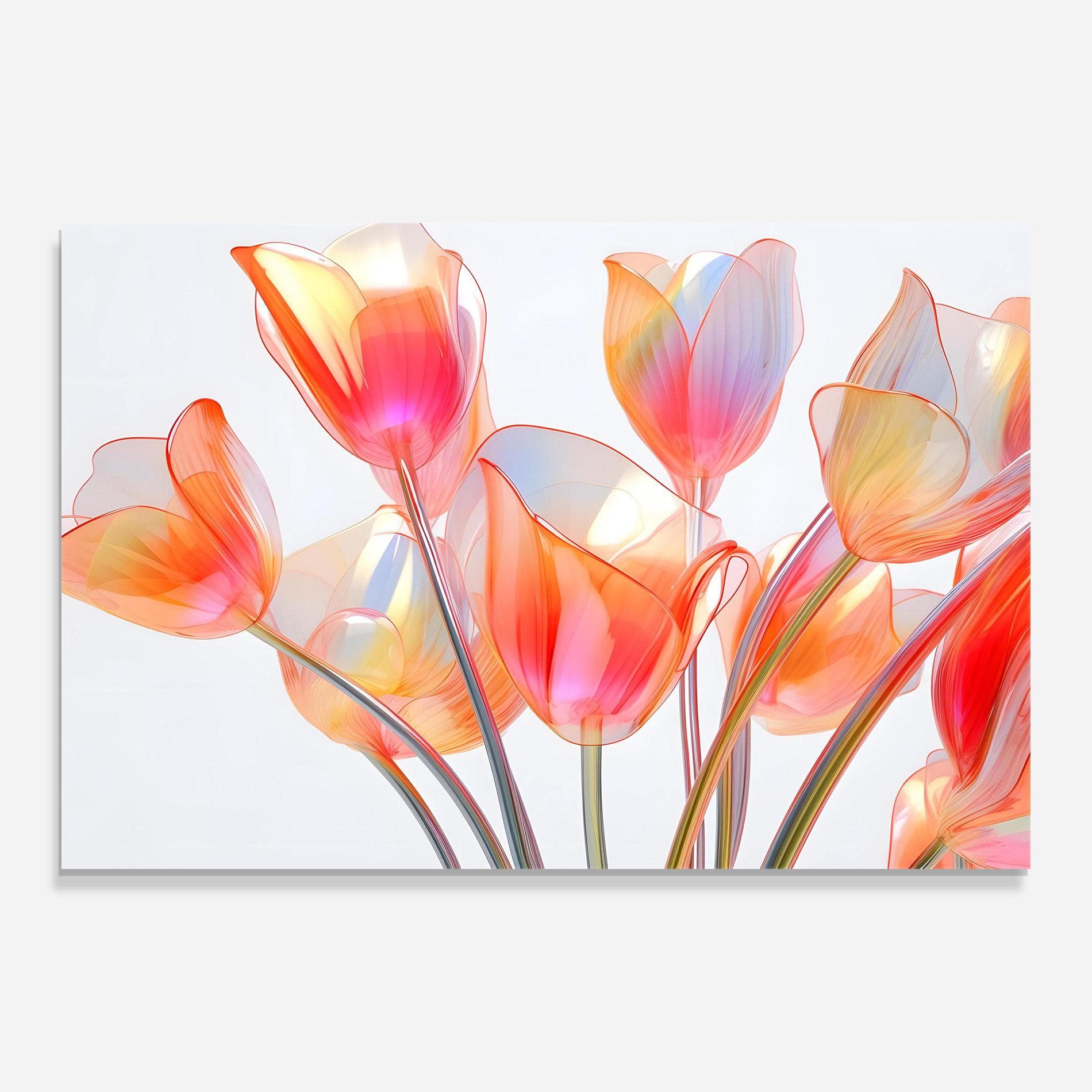 Tablou Sticla Orange Glass Tulip mockup 0