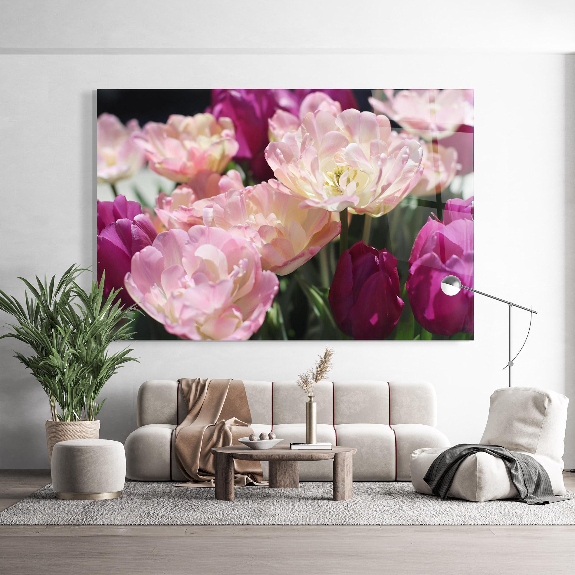 Tablou Sticla Opened Tulips mockup 9