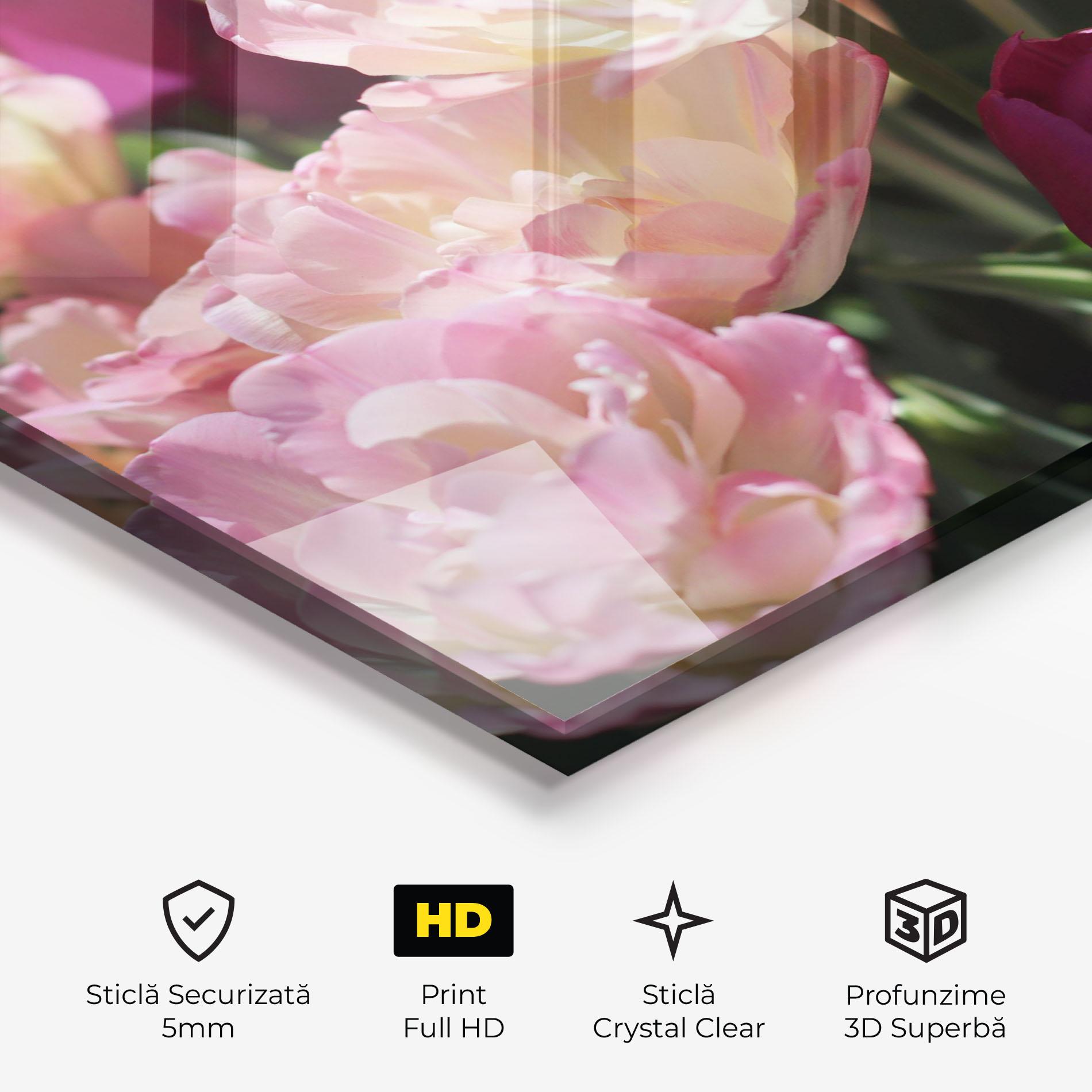 Tablou Sticla Opened Tulips mockup 3