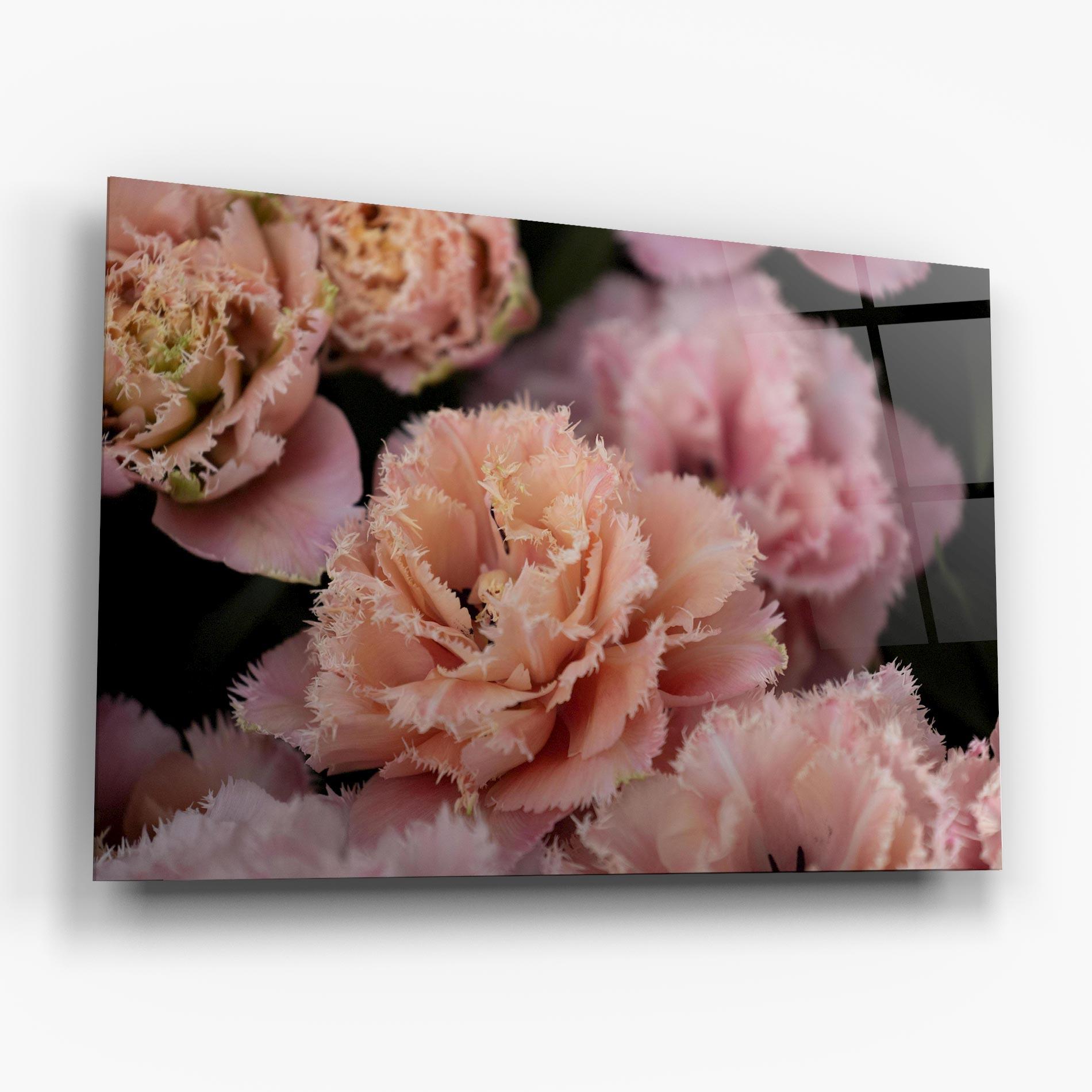 Tablou Sticla Pastel Fringed Tulips mockup 6