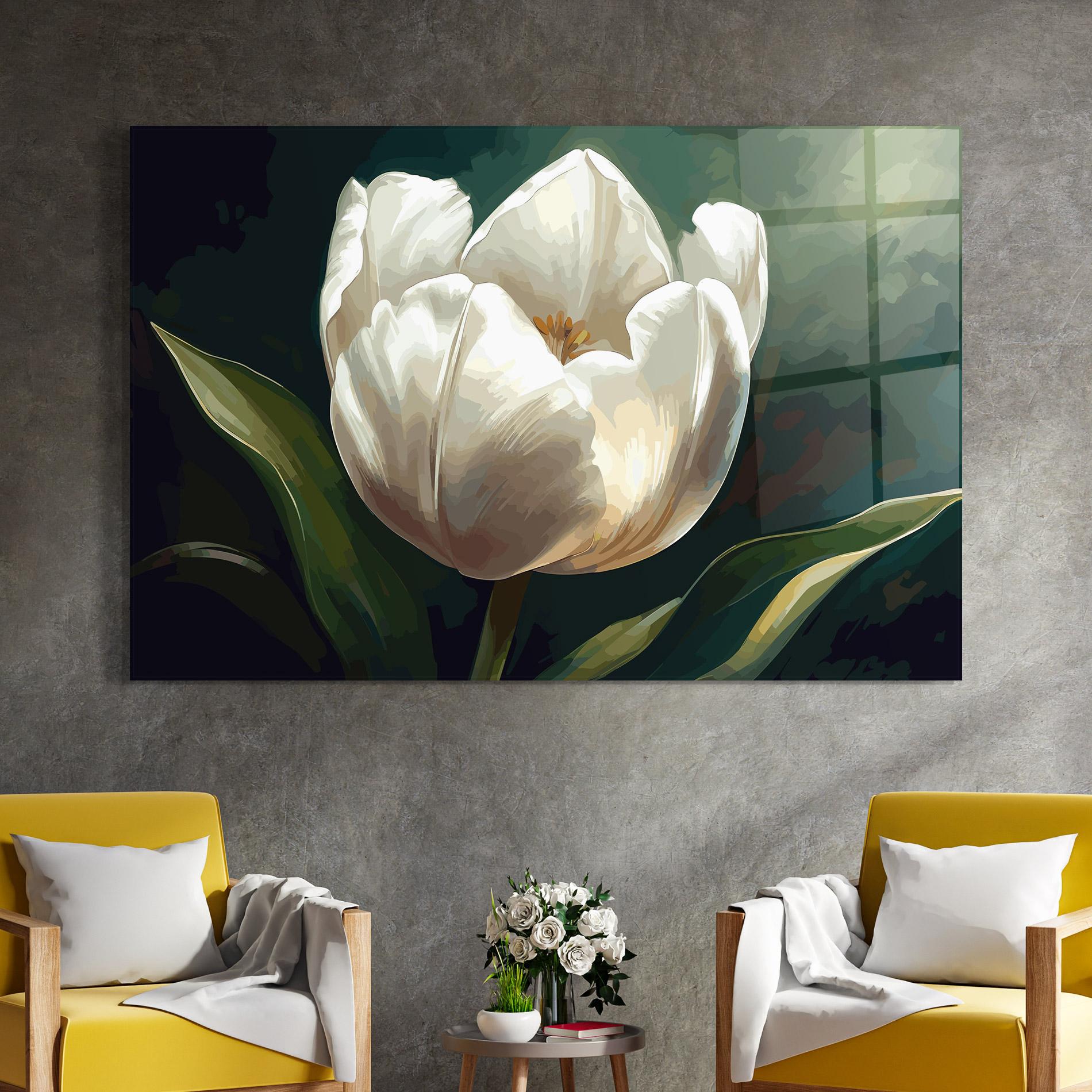 Tablou Sticla Tulip Art mockup 4