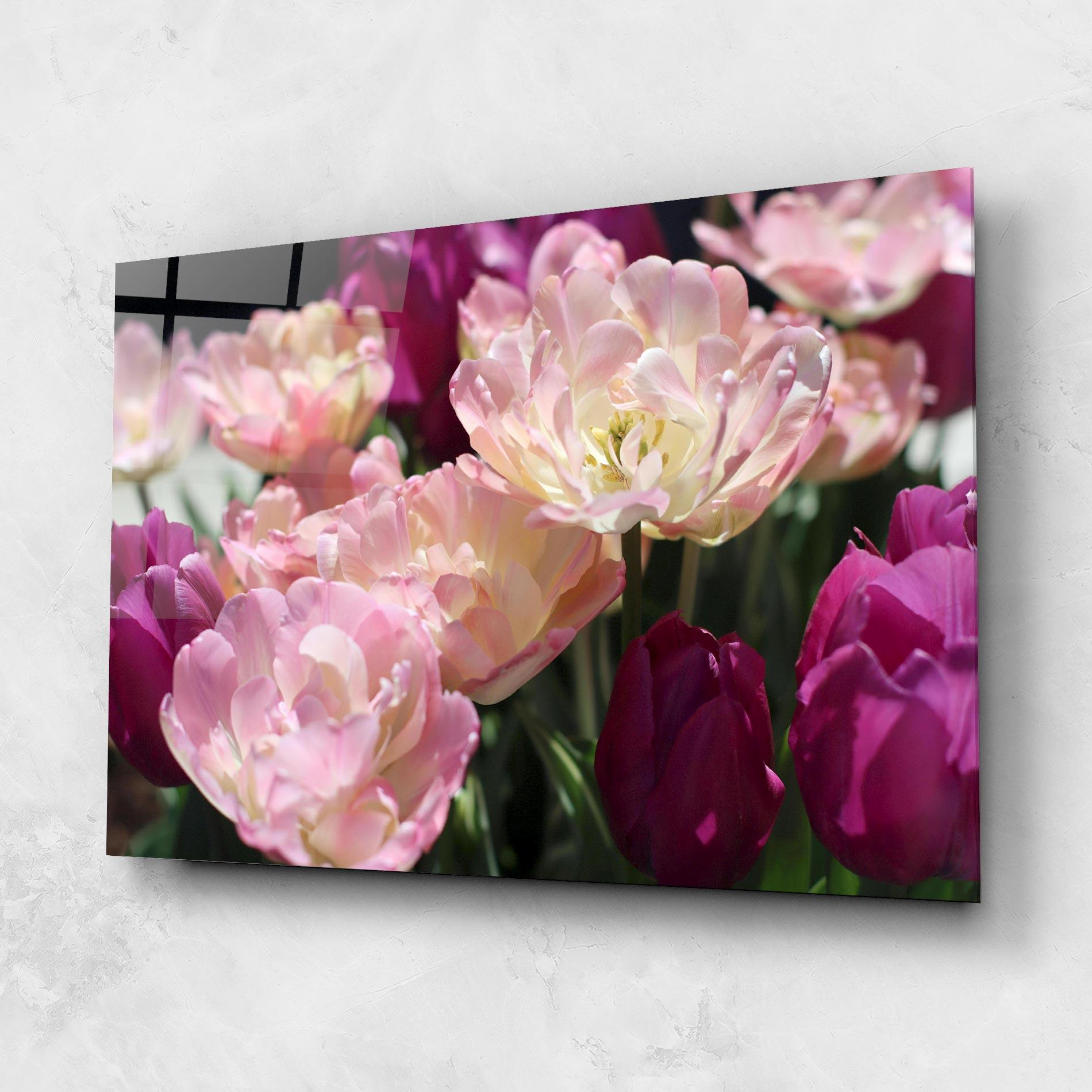 Tablou Sticla Opened Tulips mockup 1
