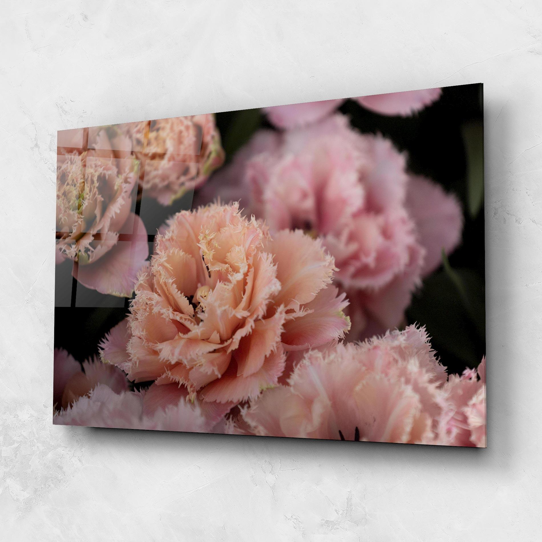 Tablou Sticla Pastel Fringed Tulips mockup 1