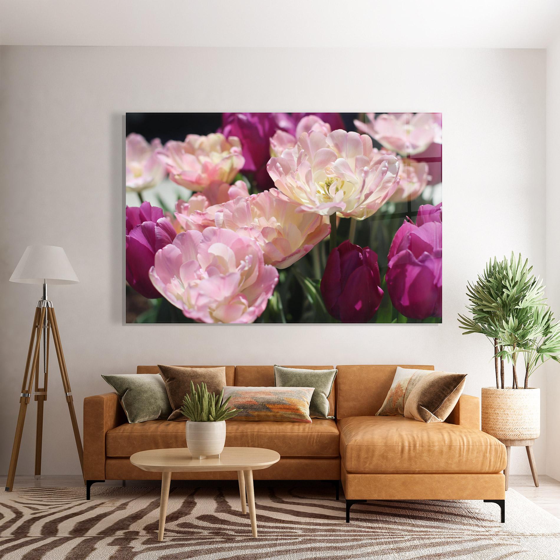 Tablou Sticla Opened Tulips mockup 7