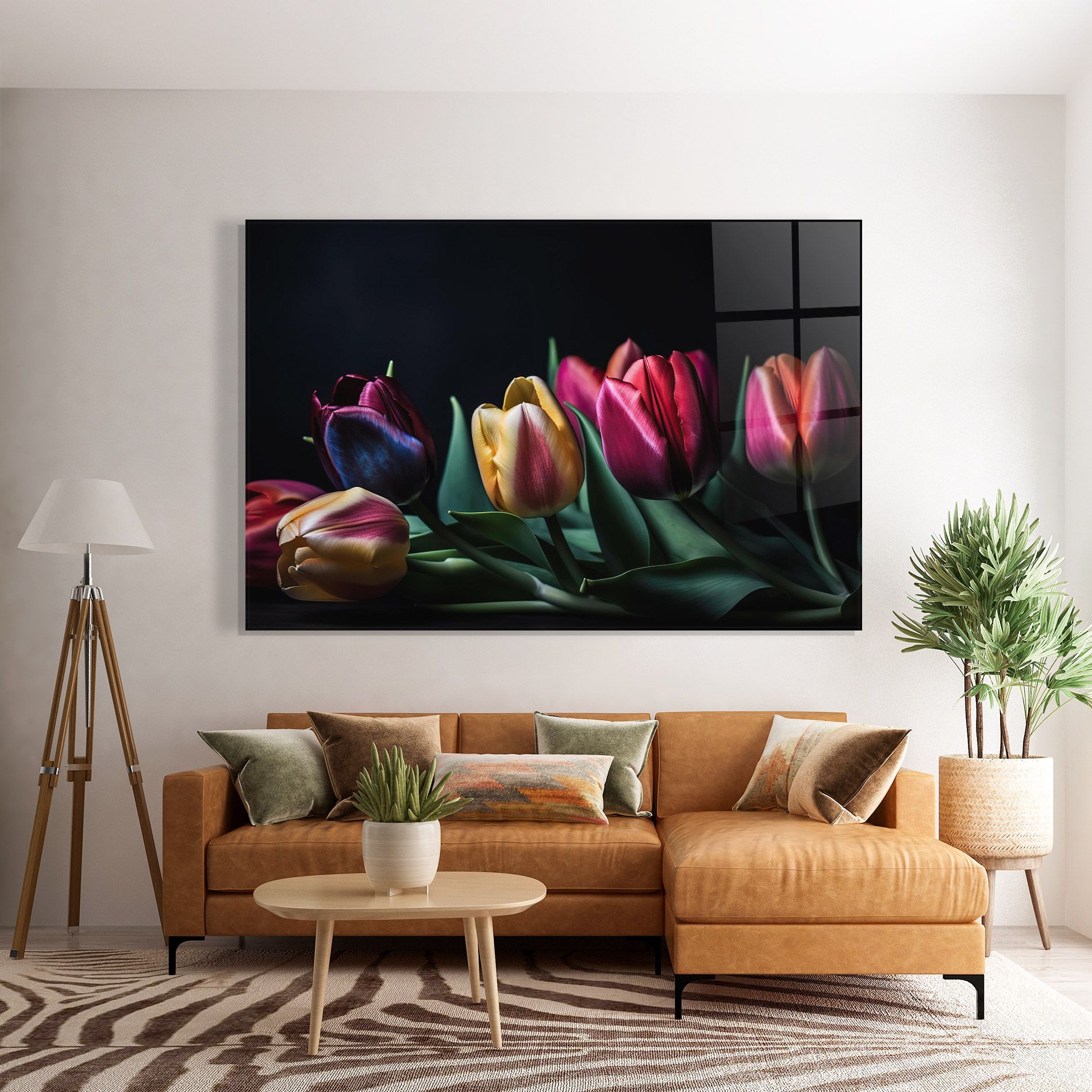 Pink Yellow Tulips mockup 7