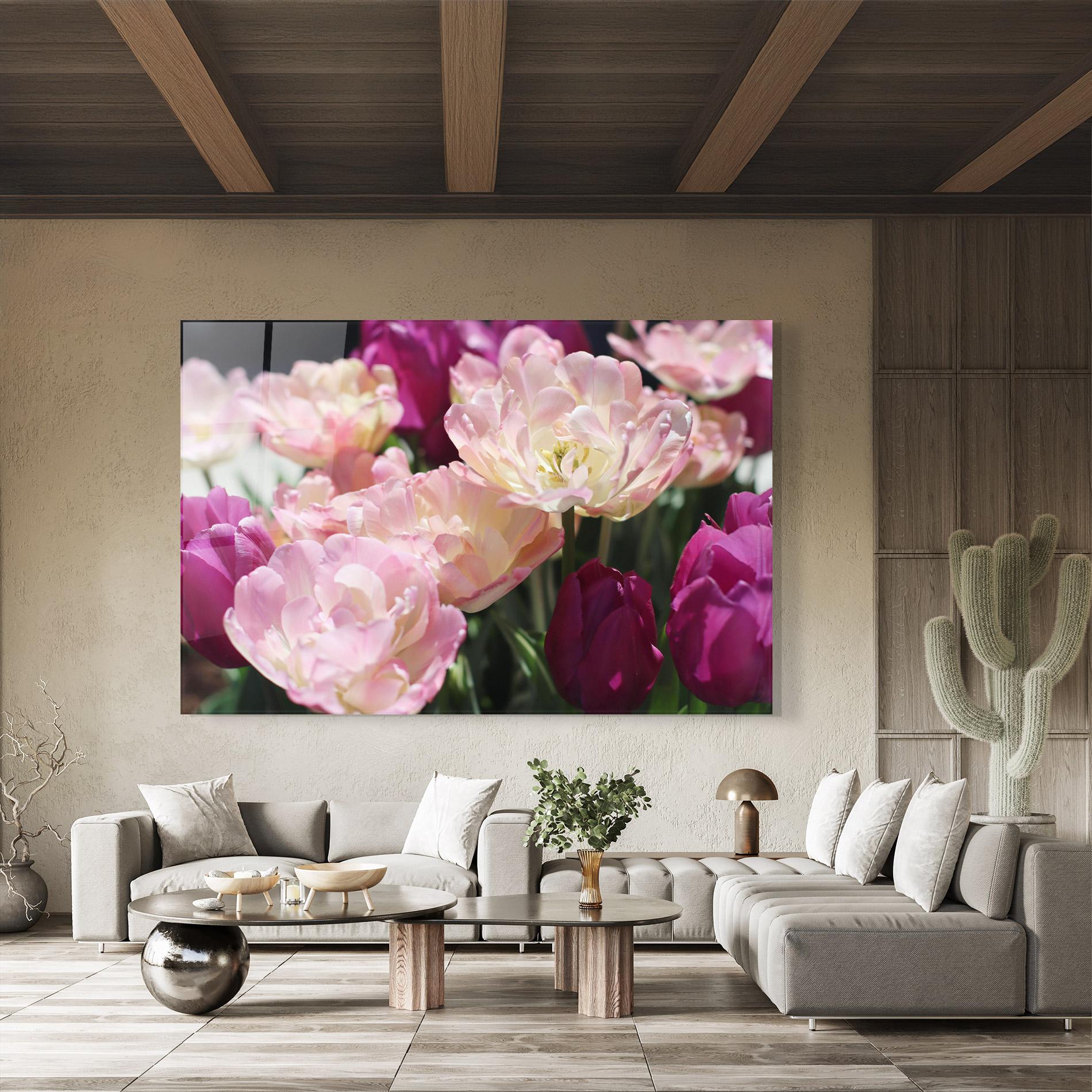 Tablou Sticla Opened Tulips mockup 8