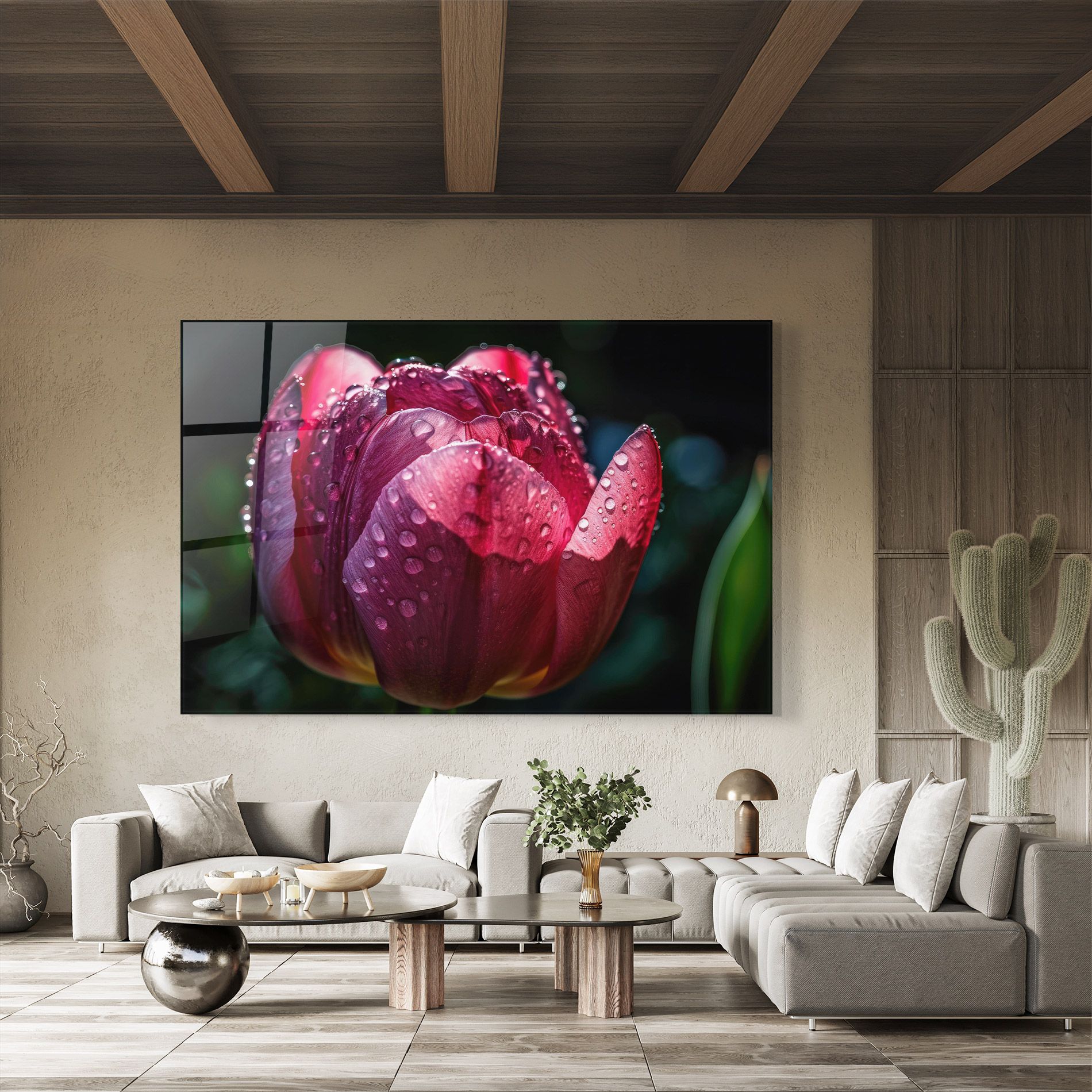 Pink Tulip After Rain mockup 8