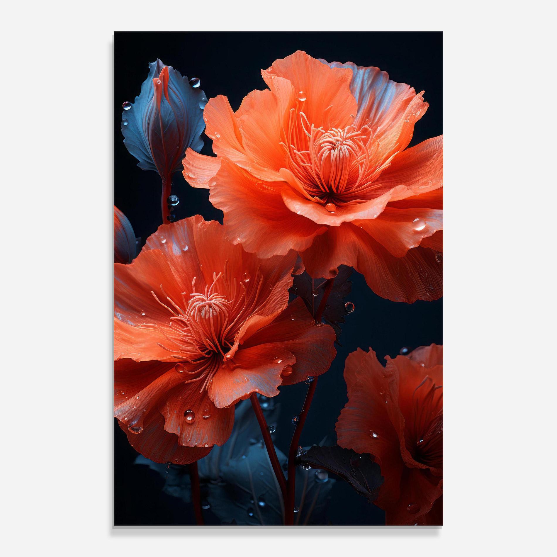 Tablou Sticla Orange Poppy mockup 0