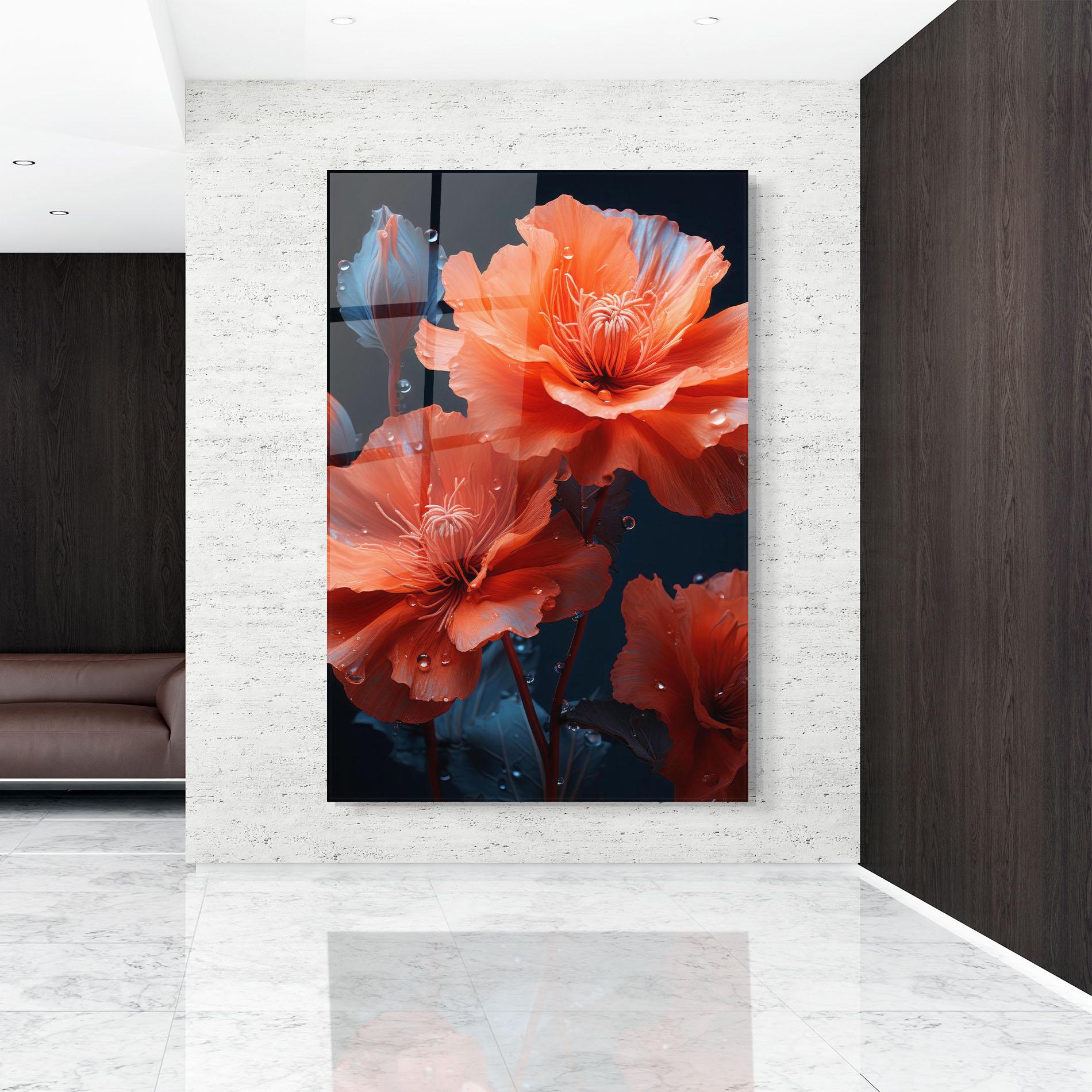 Tablou Sticla Orange Poppy mockup 9