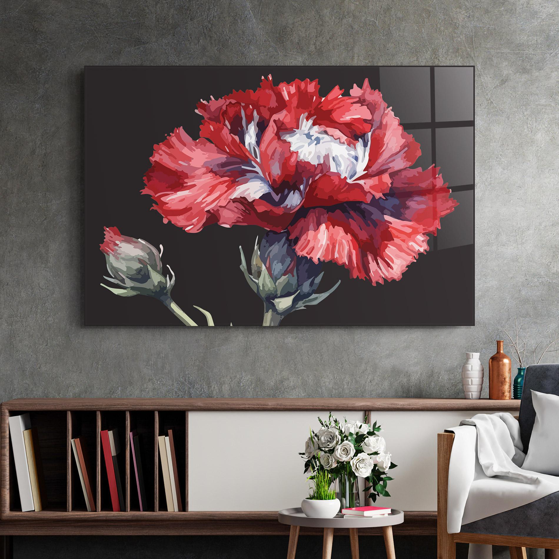 Tablou Sticla Close Up Poppy mockup 2