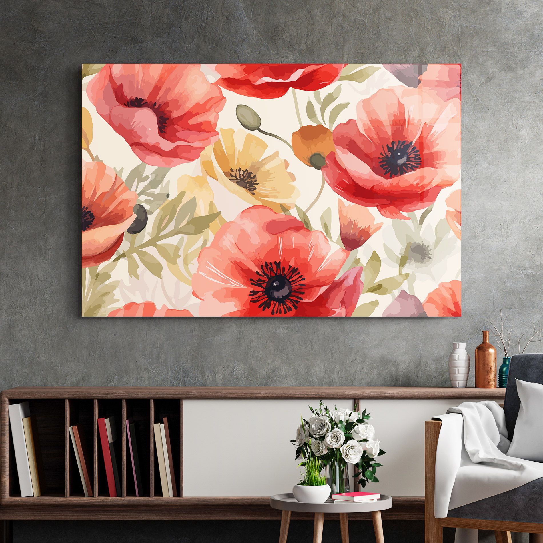 Orange Red Poppy mockup 2