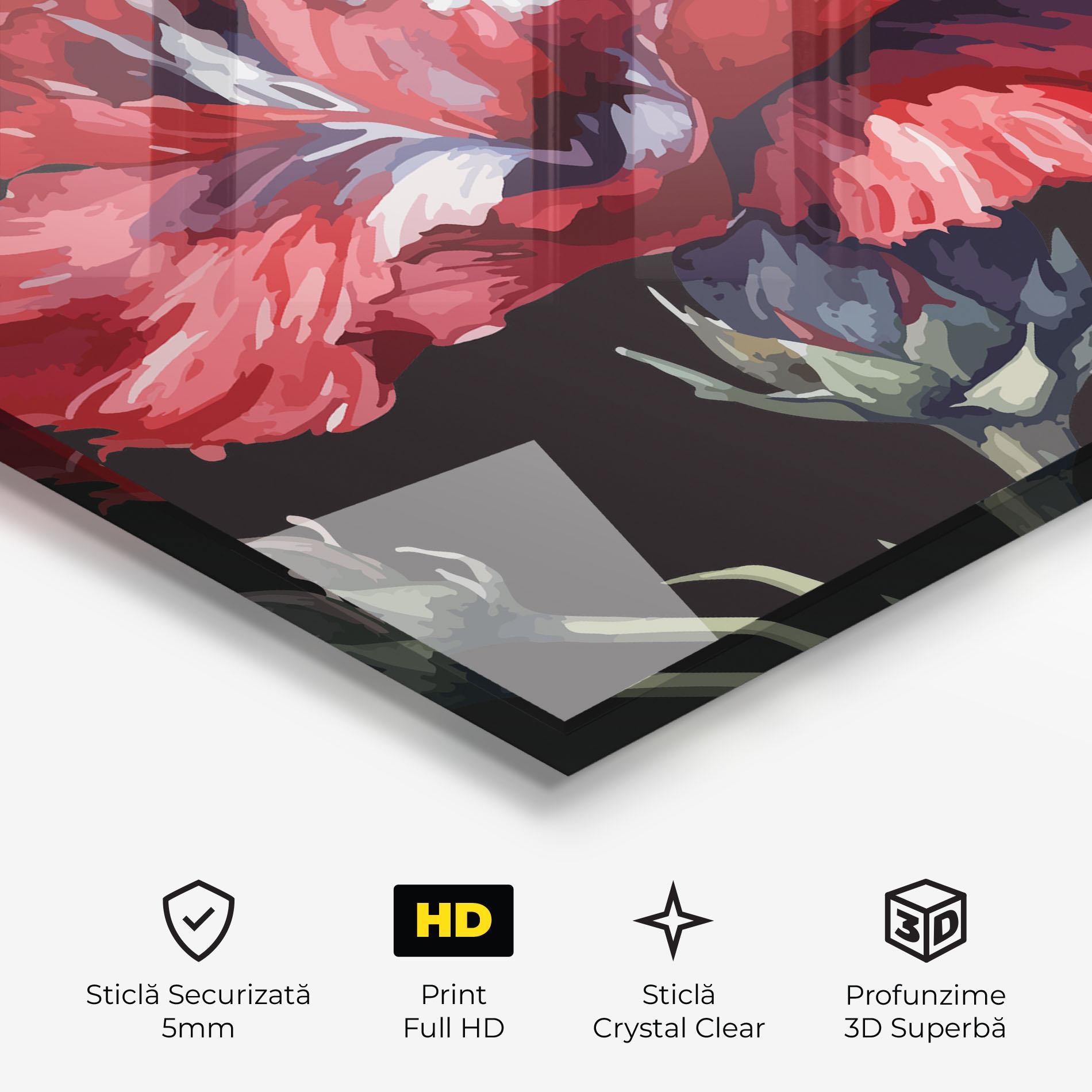 Tablou Sticla Close Up Poppy mockup 3