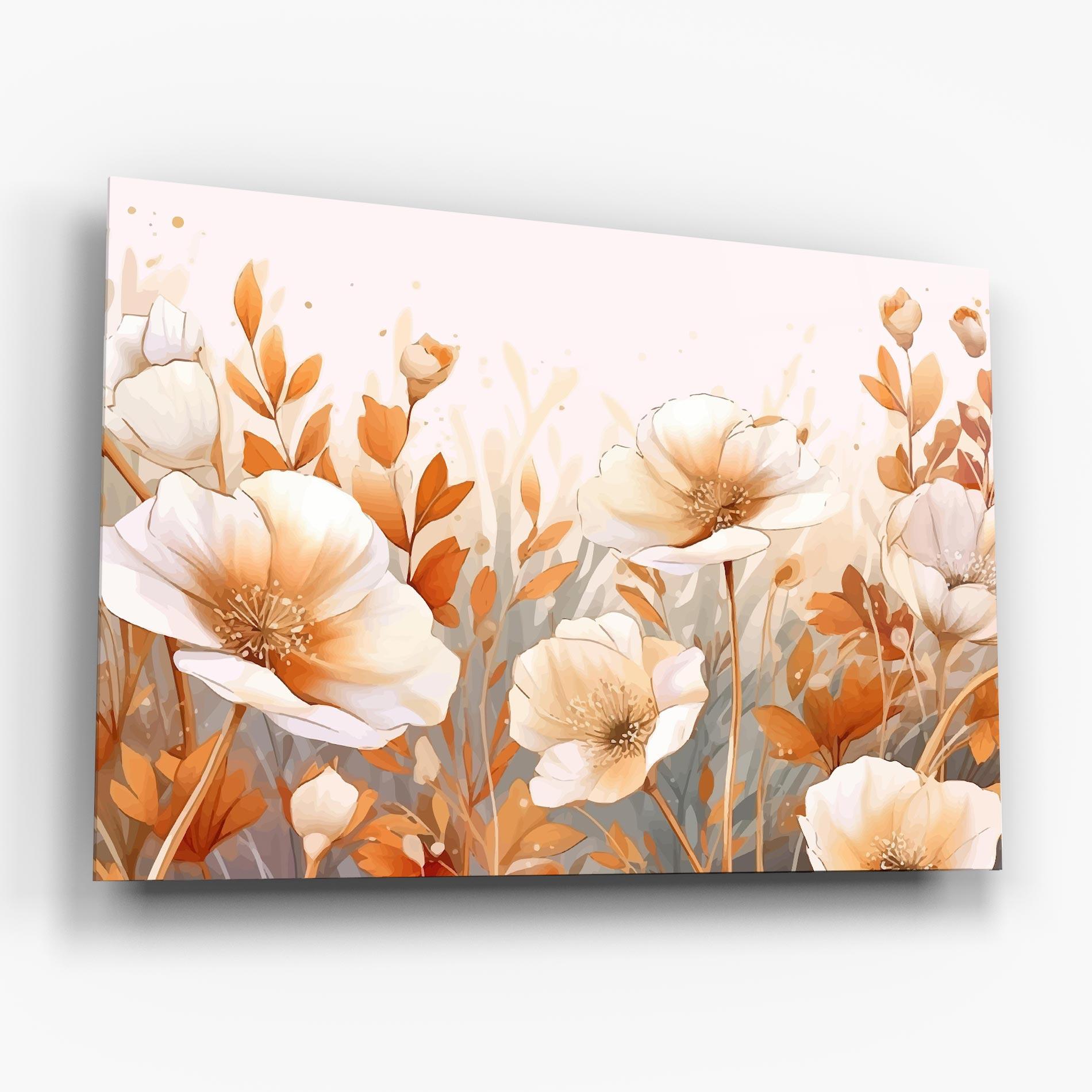 Tablou Sticla Orange Cream Poppy mockup 6
