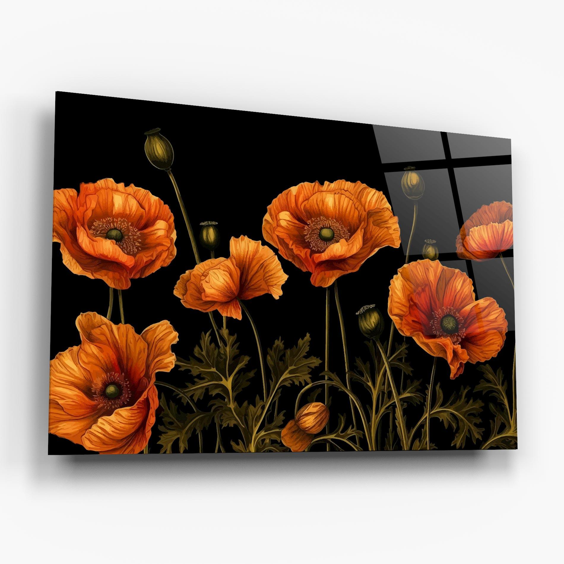 Tablou Sticla Orange Poppies mockup 6