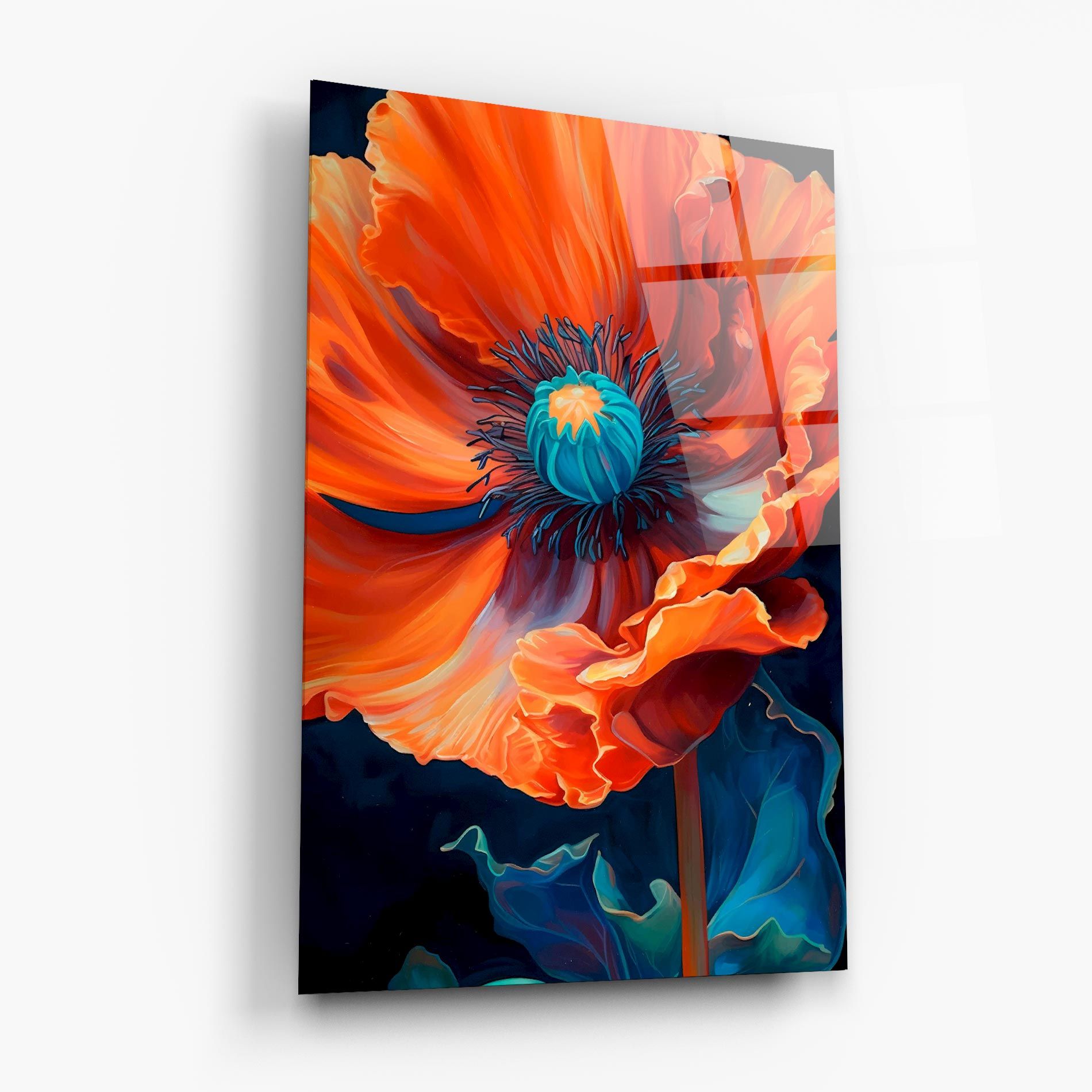 Orange Blue Poppy mockup 6