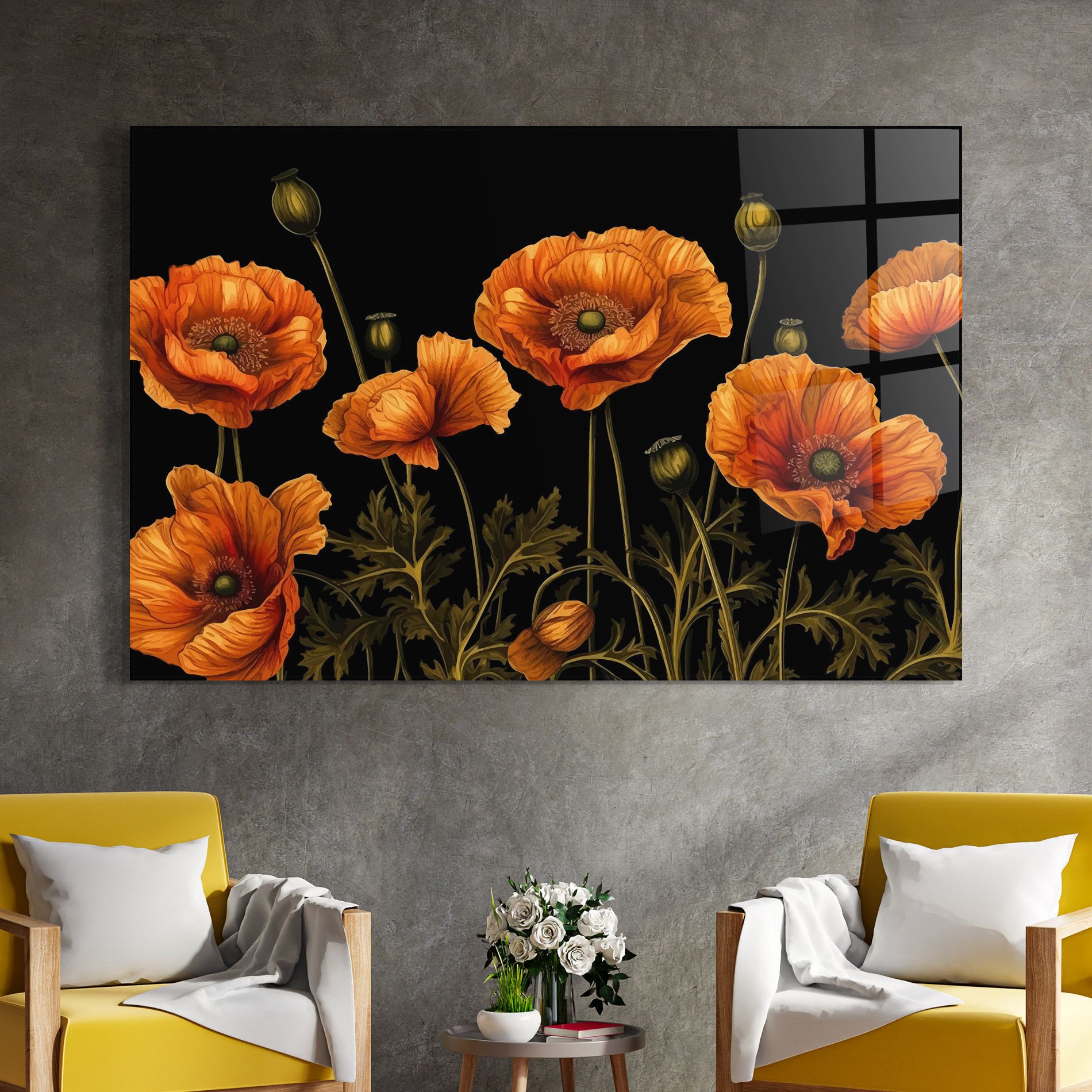 Orange Poppies mockup 4